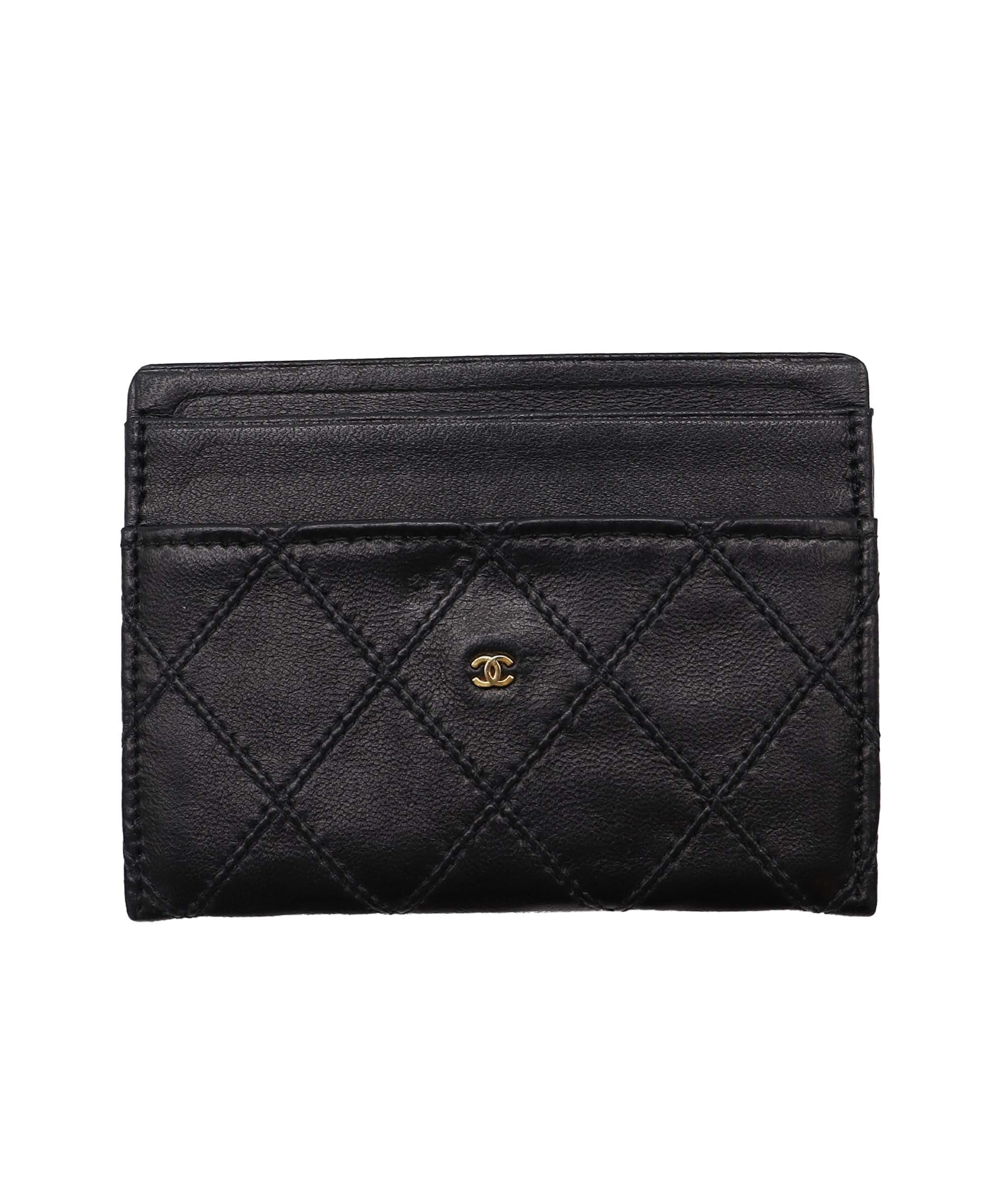 Chanel Chanel Bicolore Lamb Black Coin Case Wallet DXBS3676