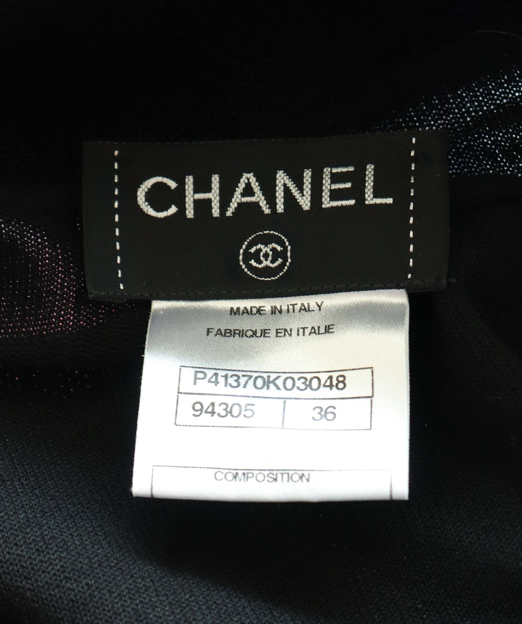 Chanel Chanel black sportswear dress with frontal zip AGC2920