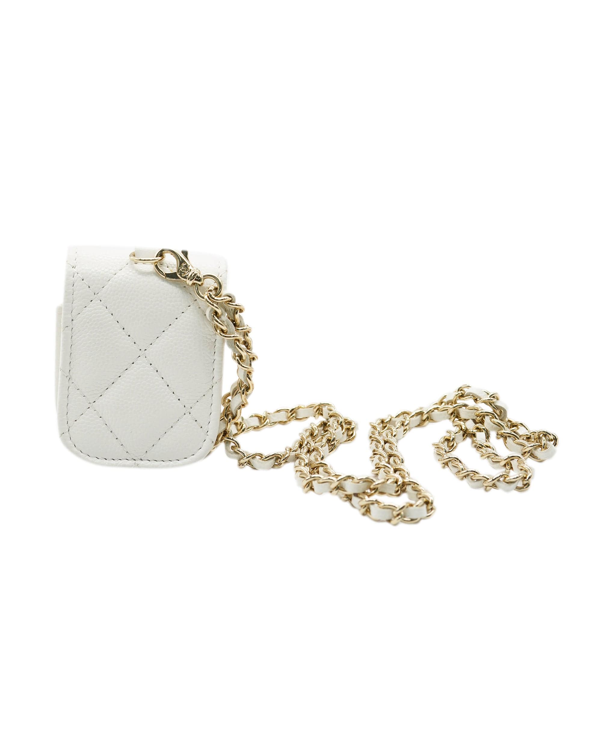 Chanel Chanel Caviar White Airpod Case ALC2697