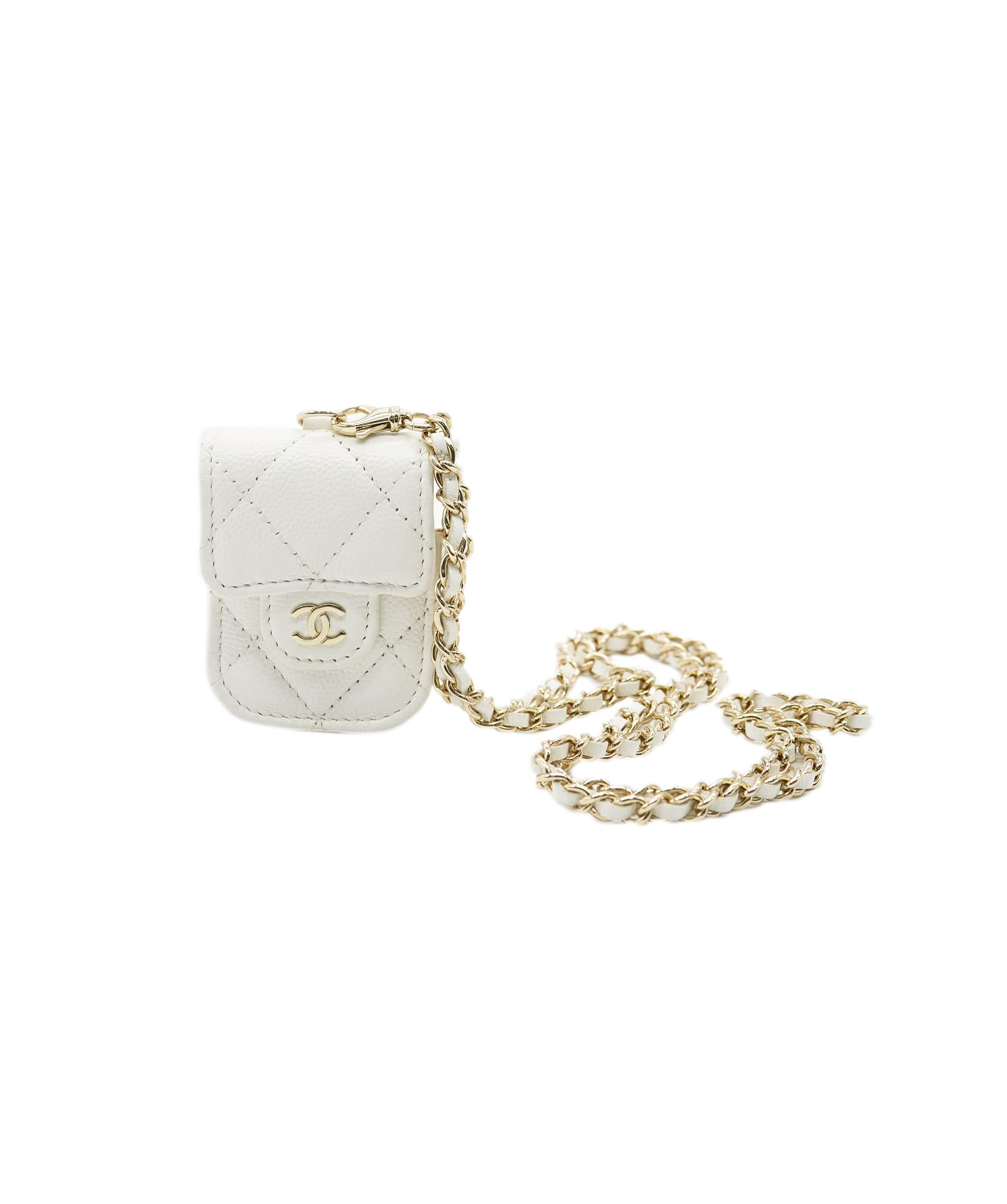 Chanel Chanel Caviar White Airpod Case ALC2697