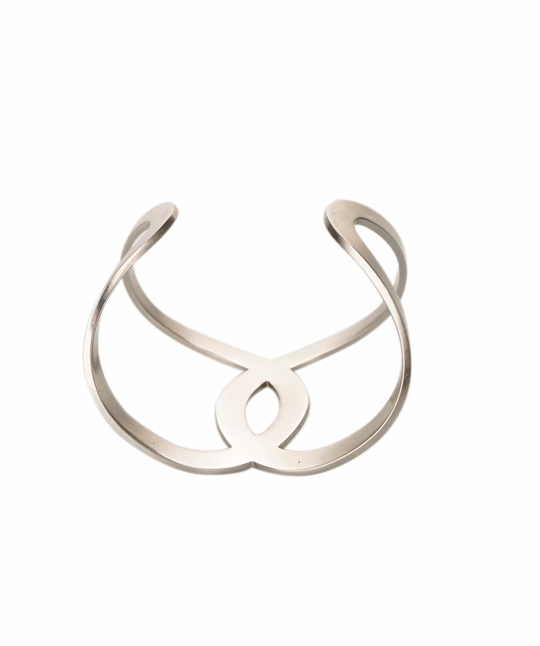 Chanel Chanel CC Cuff Matte Silver SKC1743