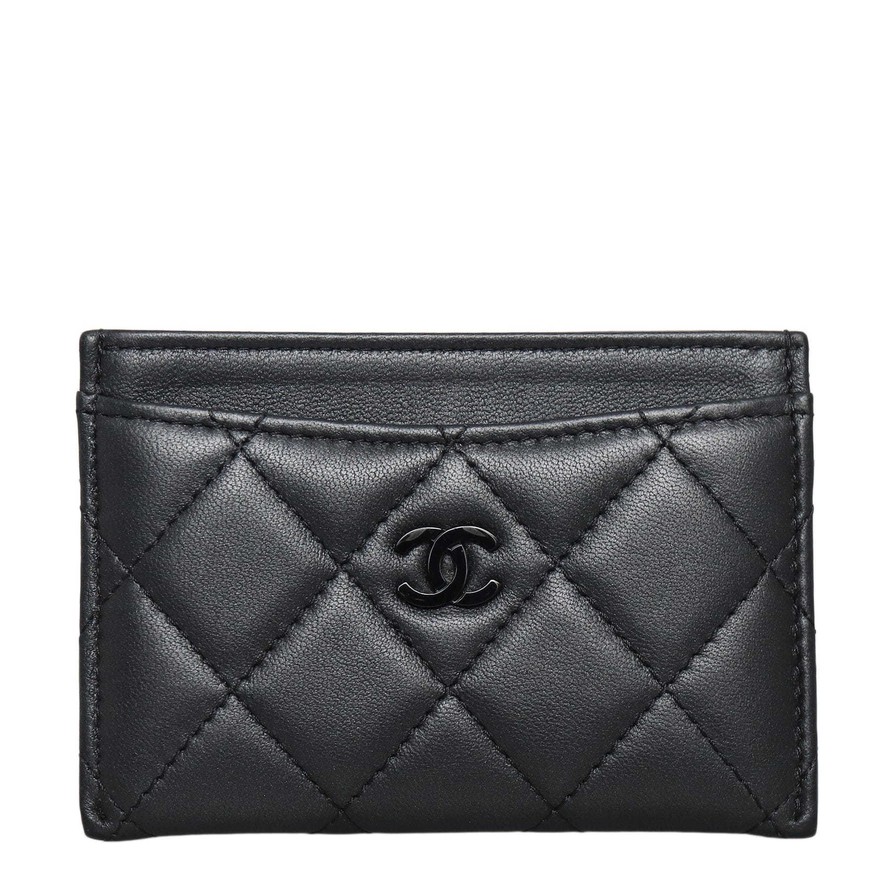 Chanel Chanel CC Quilted Card Holder