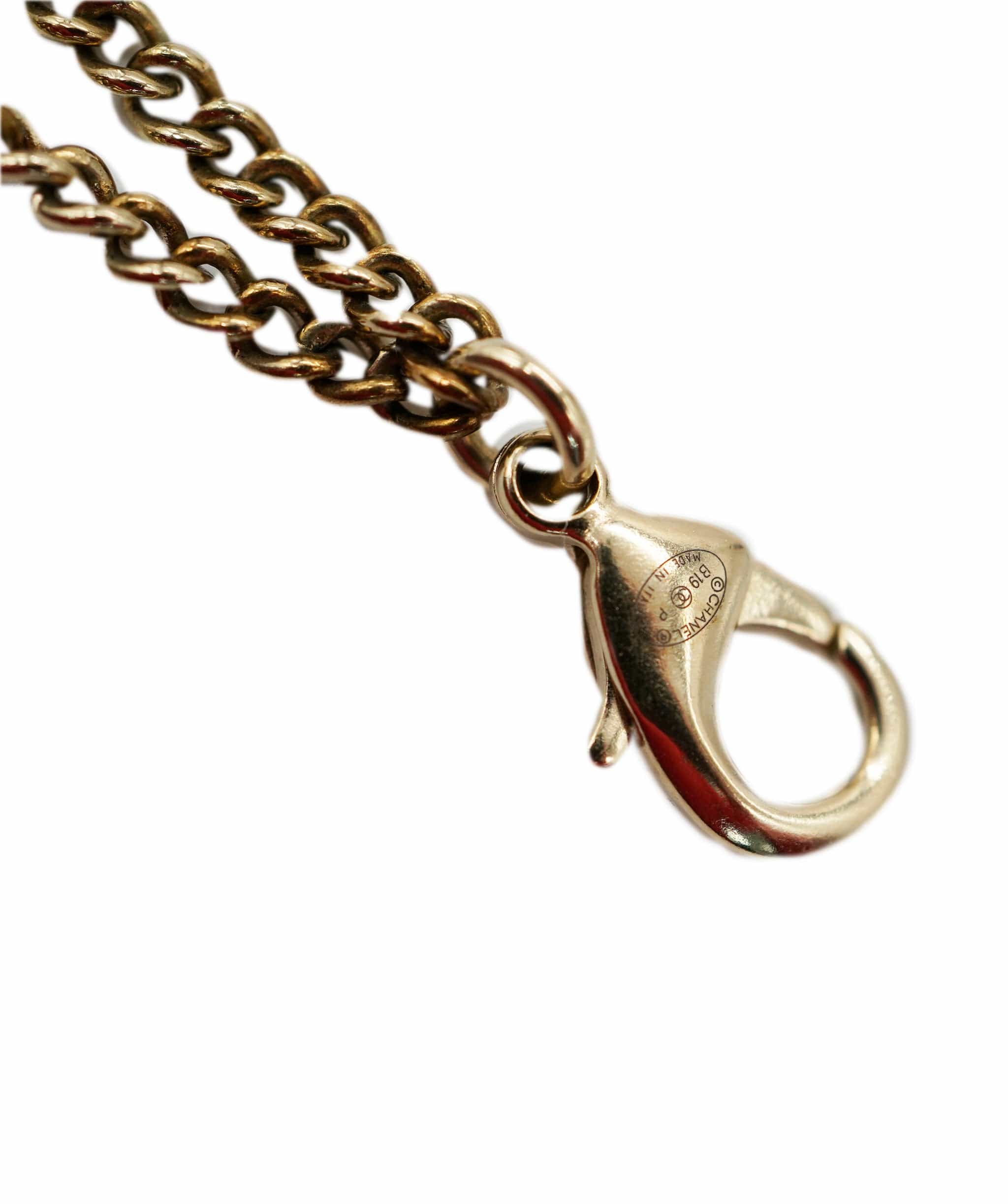 Chanel Chanel CC rhinestone gold bracelet ABL0050