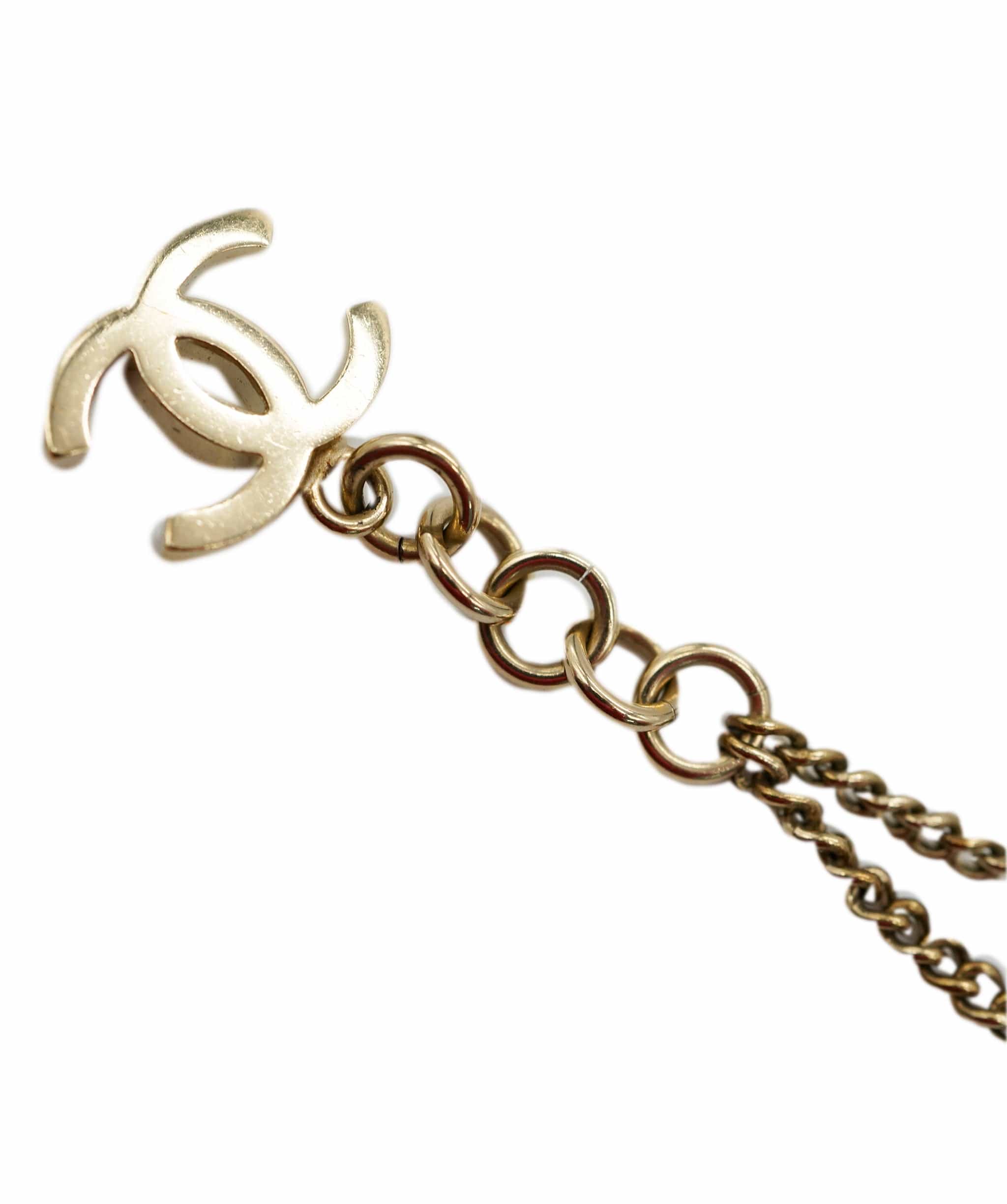 Chanel Chanel CC rhinestone gold bracelet ABL0050