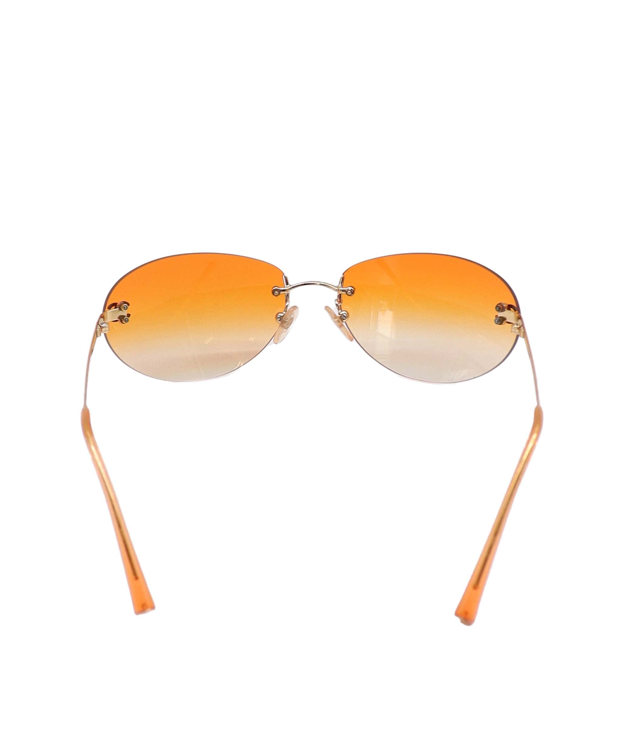 Chanel Chanel CC Rimless Sunglasses Orange DXBS4244
