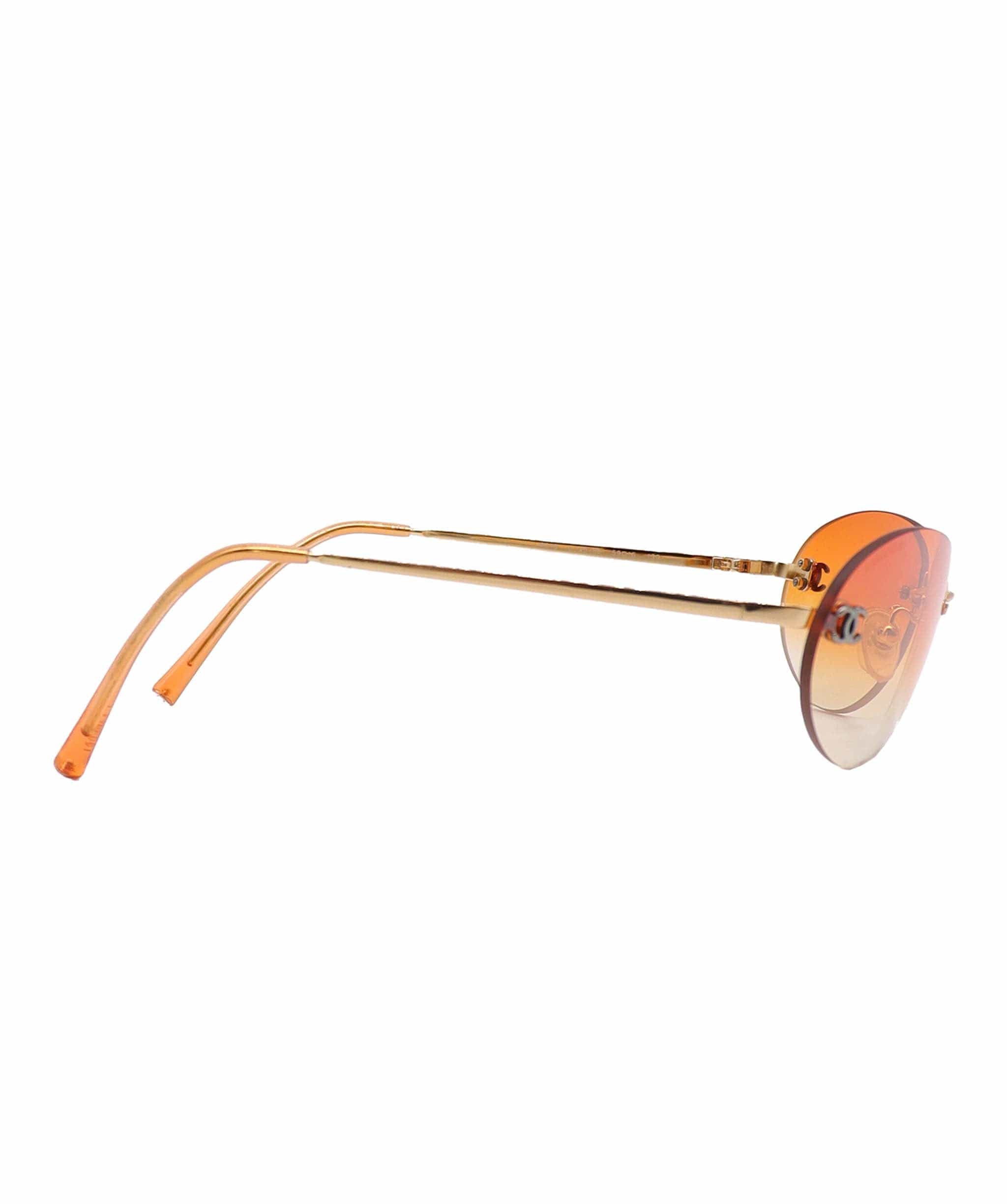 Chanel Chanel CC Rimless Sunglasses Orange DXBS4244