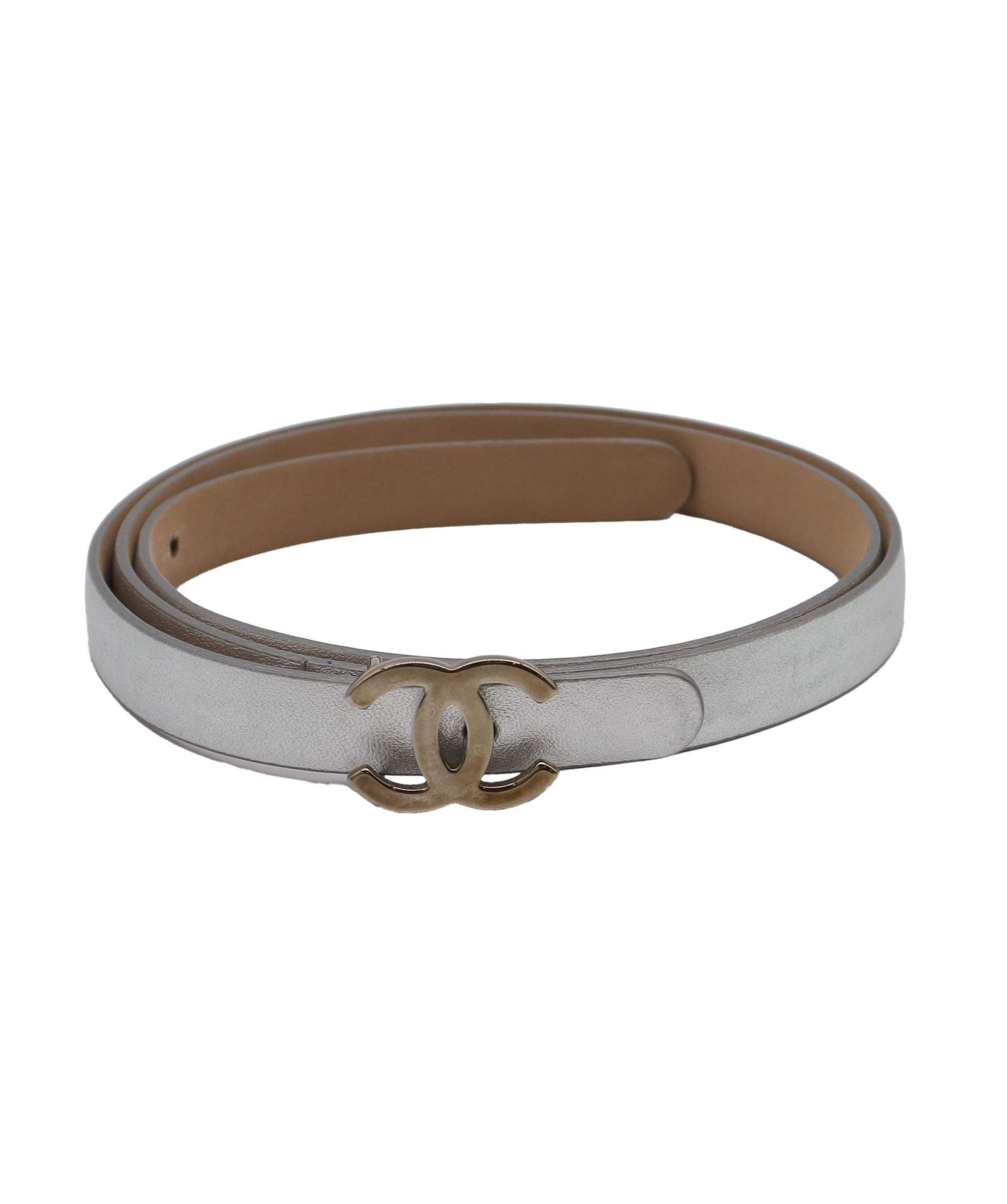 Chanel Chanel Chain Belt Double Layer Silver Lambskin SHW SKC1991