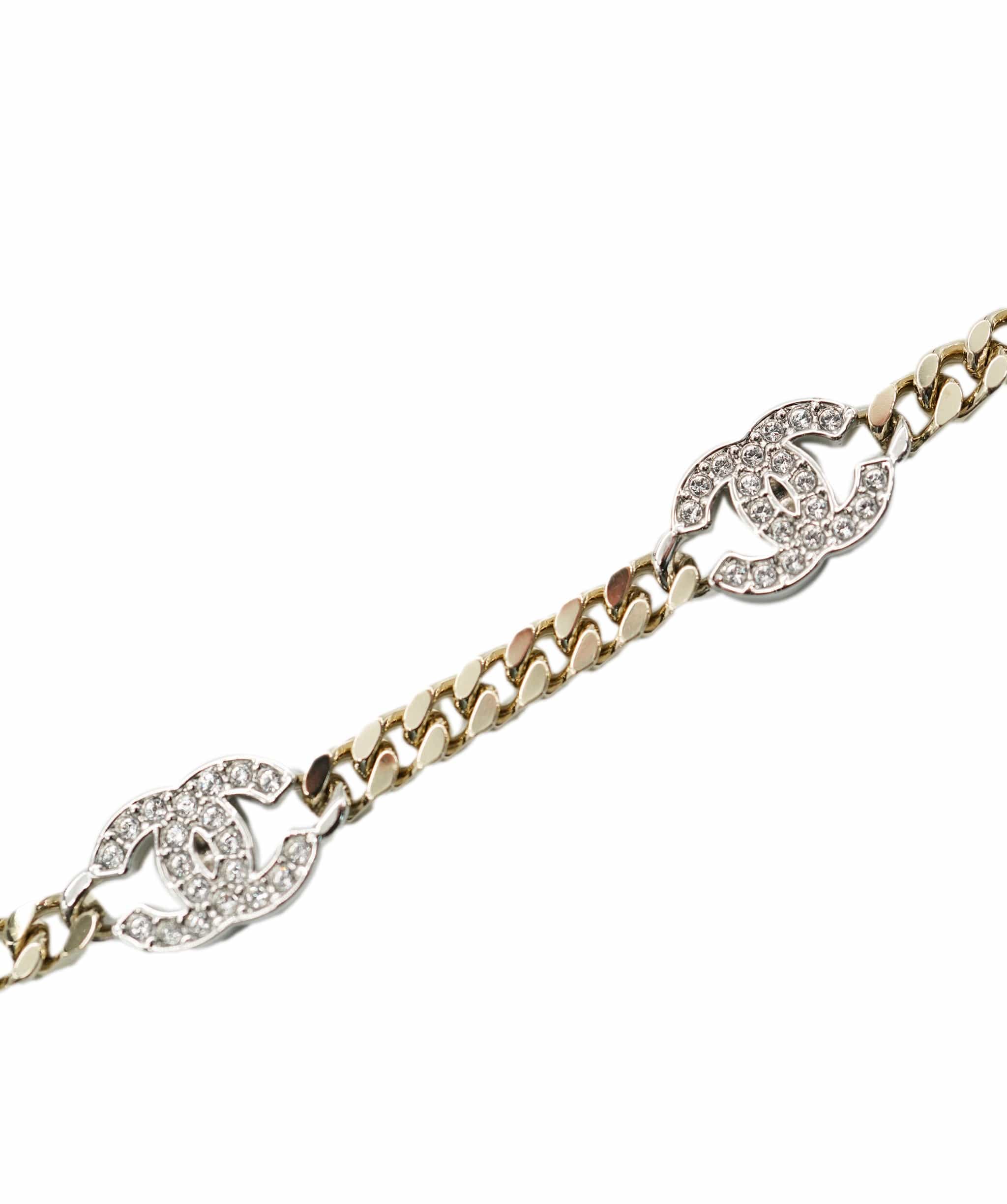 Chanel Chanel champagne gold CC diamante chain belt 96cm - AJC0659