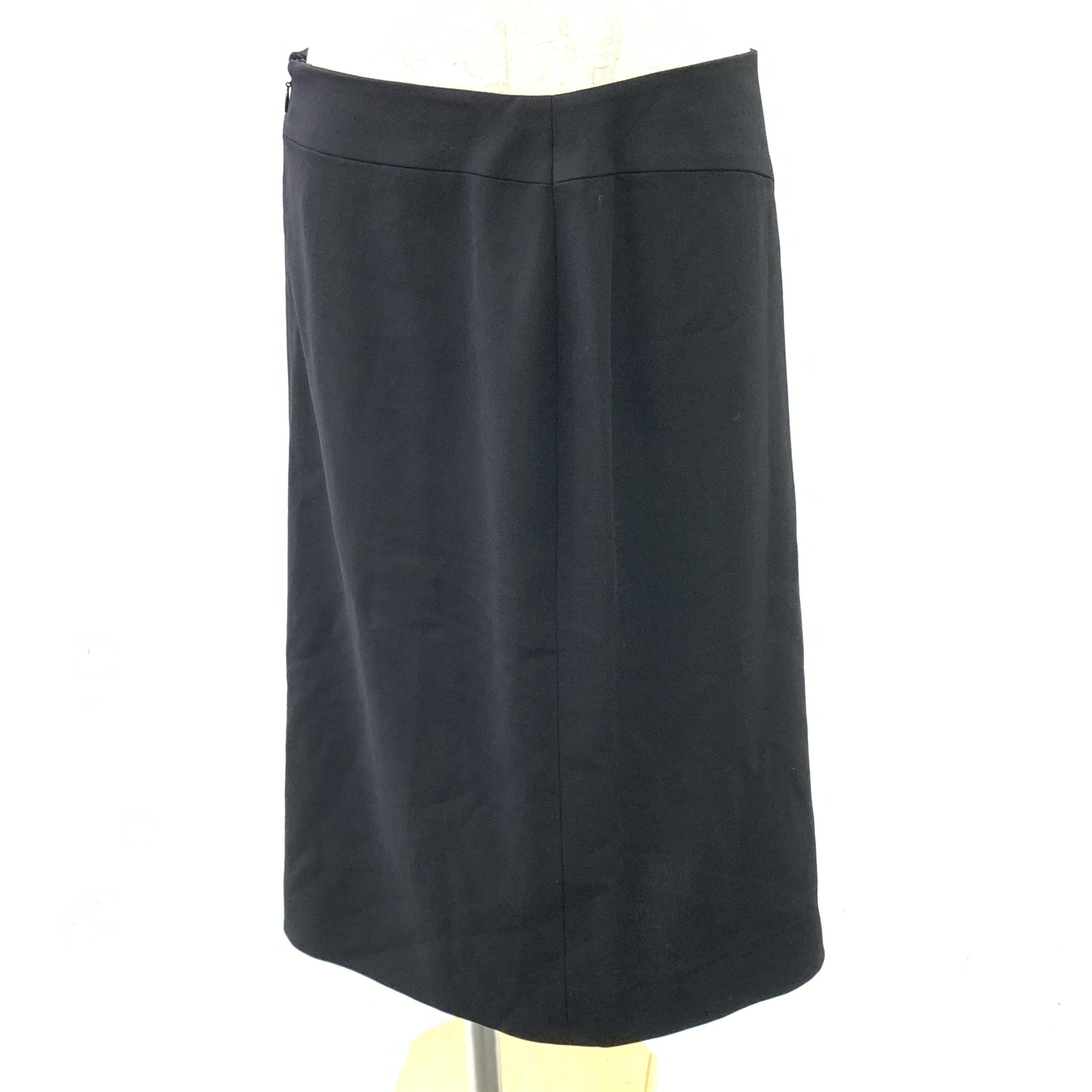 Chanel Chanel Classic Black A-Line Midi Skirt C326700