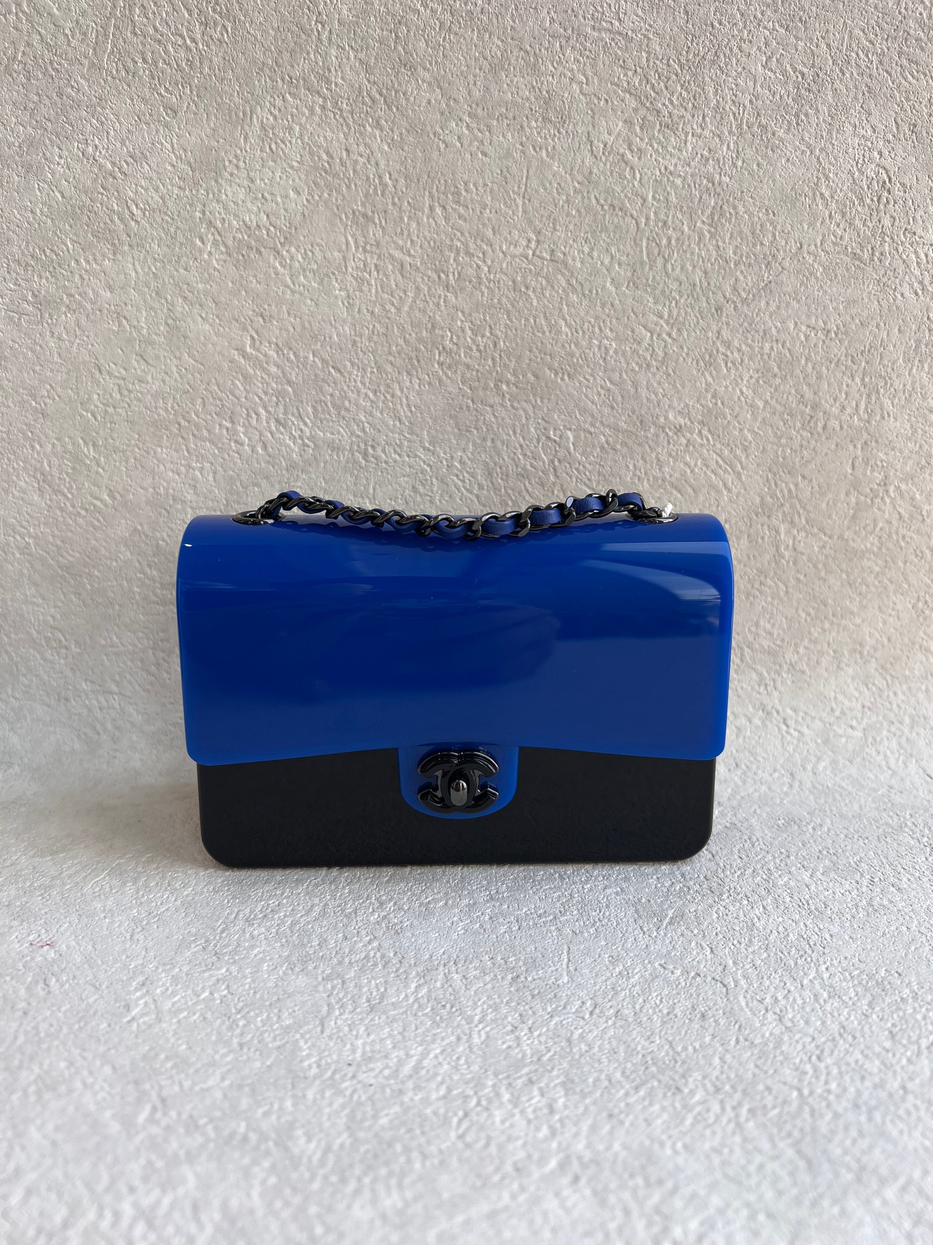 Chanel Chanel Coco Fame Minaudiere Black/Blue RHW SYCYB1060