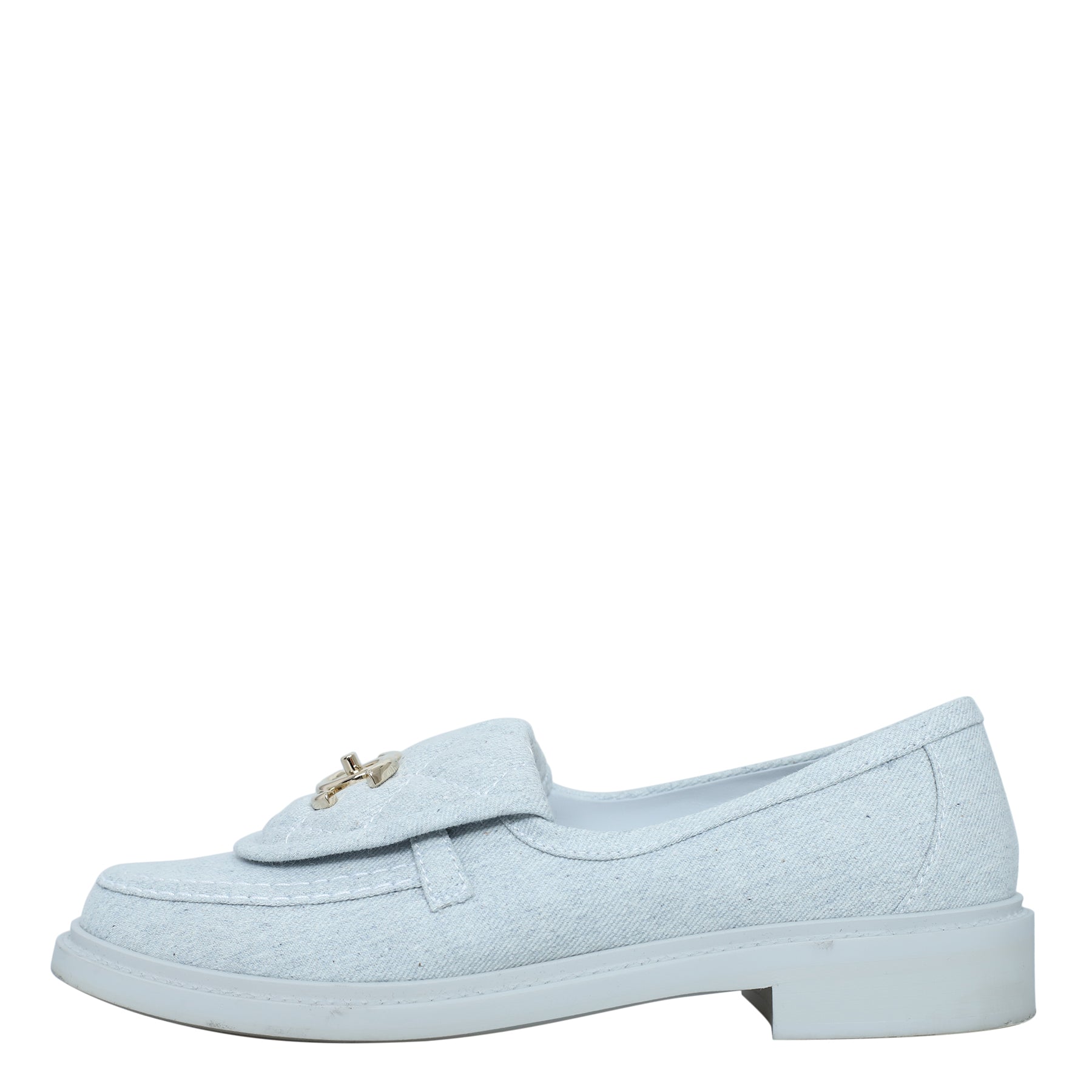 Chanel Chanel Denim CC Turnlock Loafers