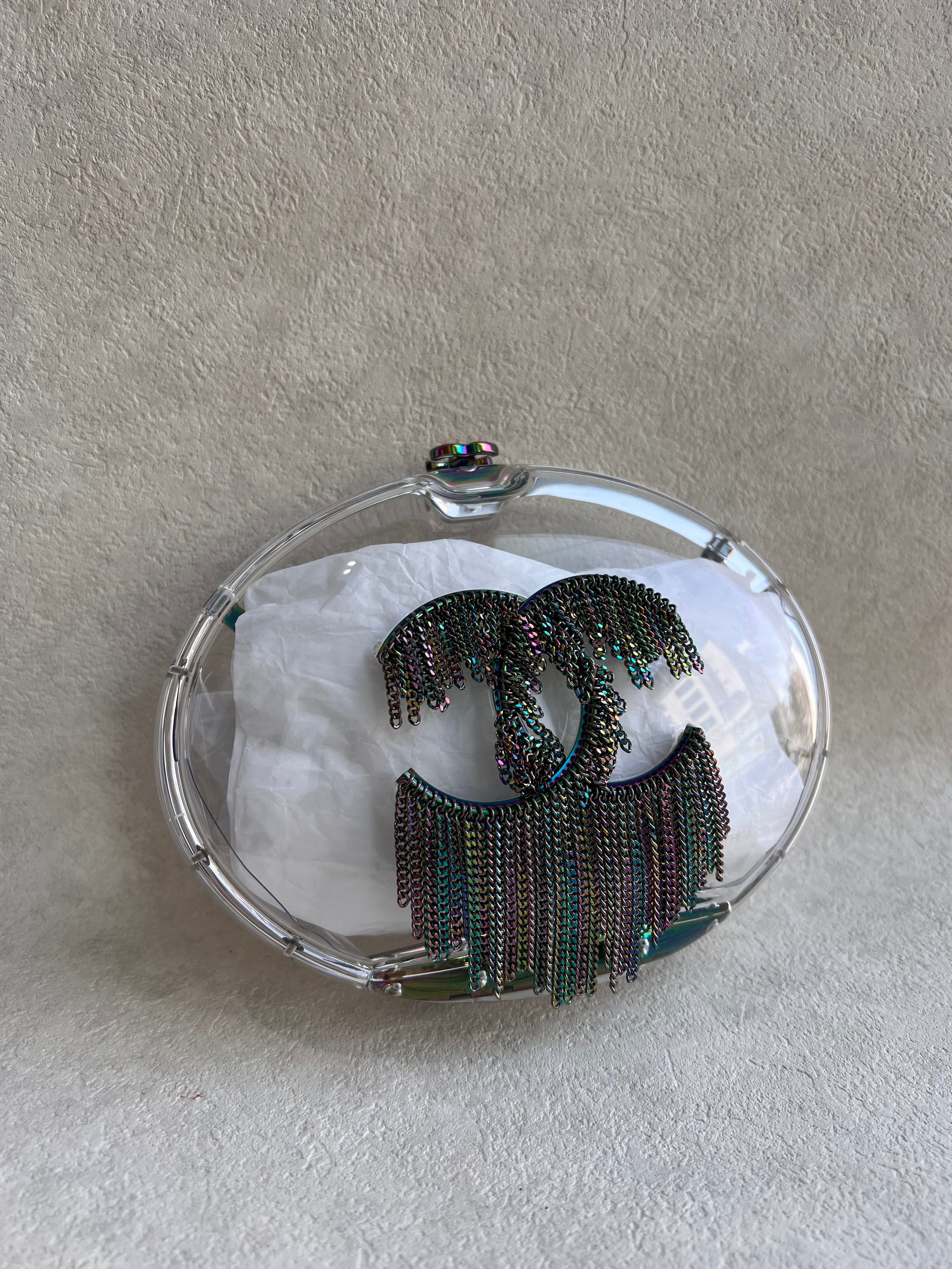 Chanel Chanel Fringe Iridescent Chain Minaudiere SYCYB1061