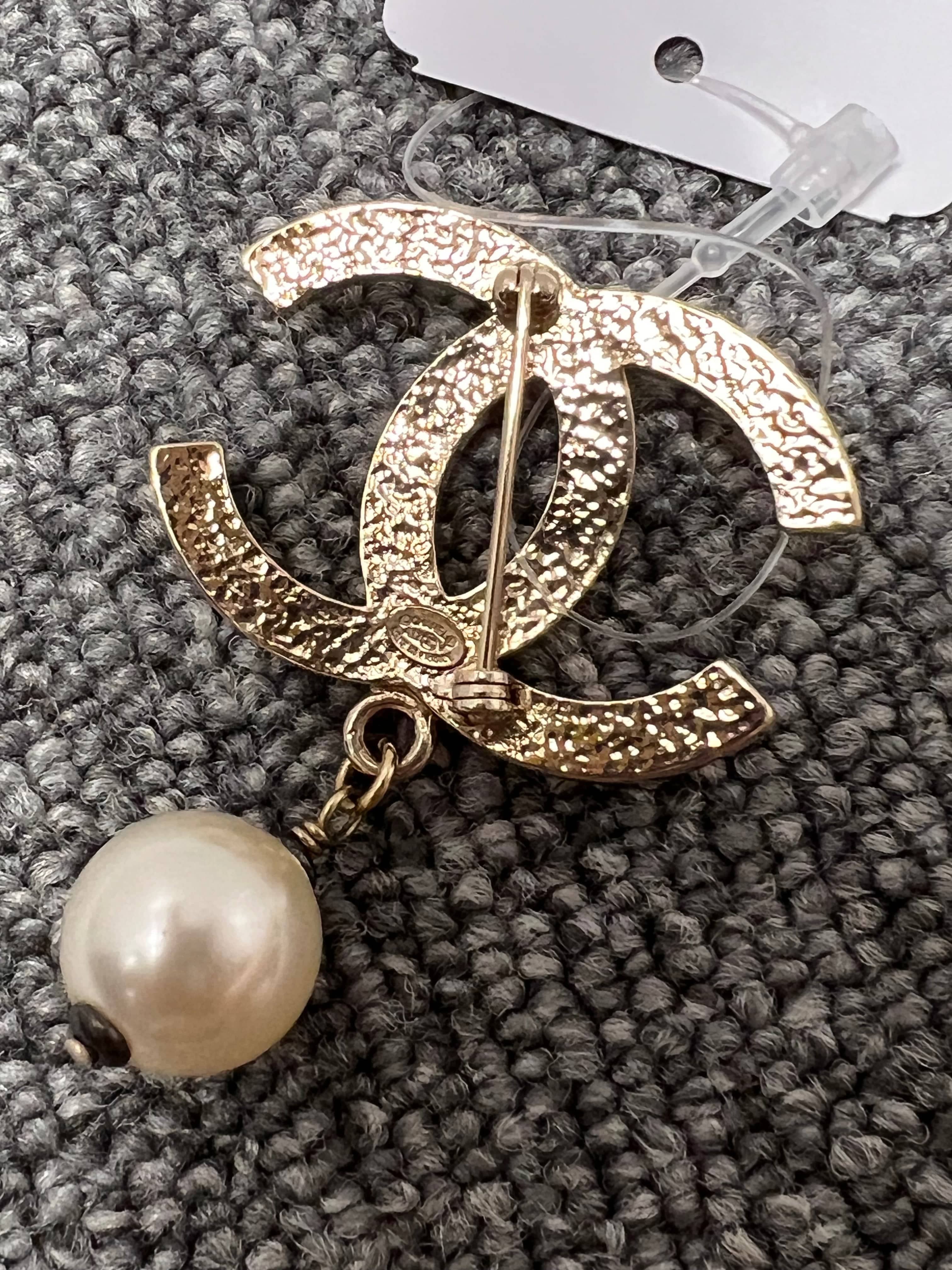 CHANEL CHANEL GP Imitation Pearl Coco Mark Brooch B07288WK4L