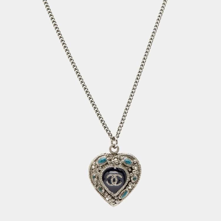 Chanel Chanel heart necklace silver ASCLC2458