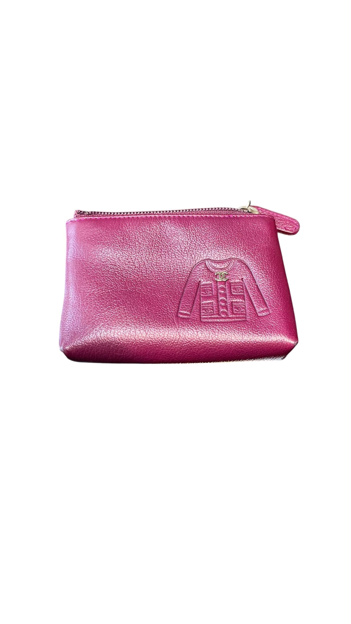 Chanel Chanel Jacket Pouch Purple Calfskin PHW #14 SSLG1046