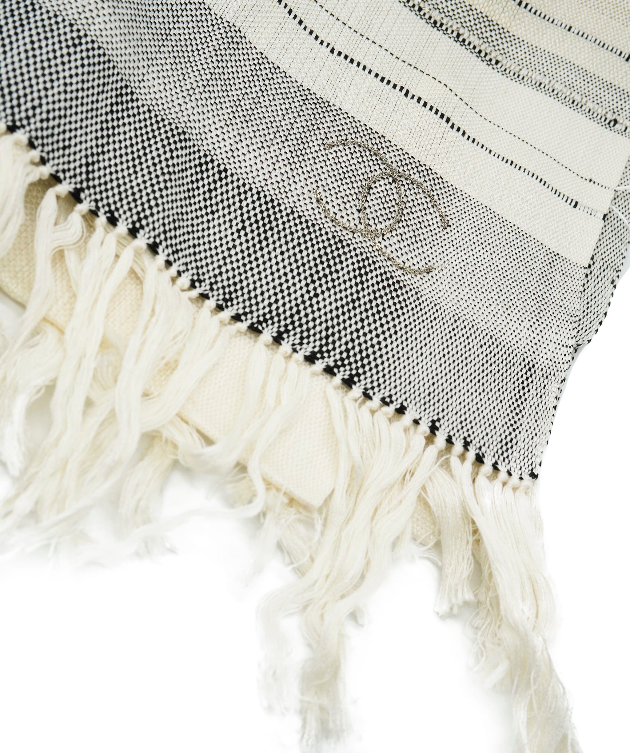 Chanel Chanel large Fouta, grey encrusted with pearls , excellent conditions DBXS3794