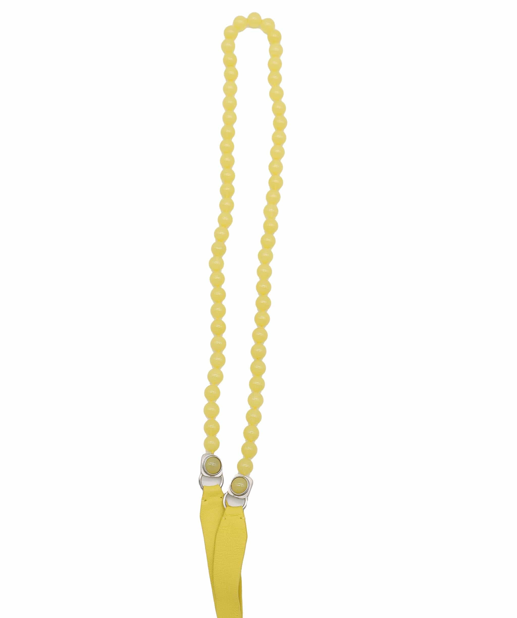 Chanel CHANEL LEATHER PEARL BELT YELLOW YELLOW ASC7313