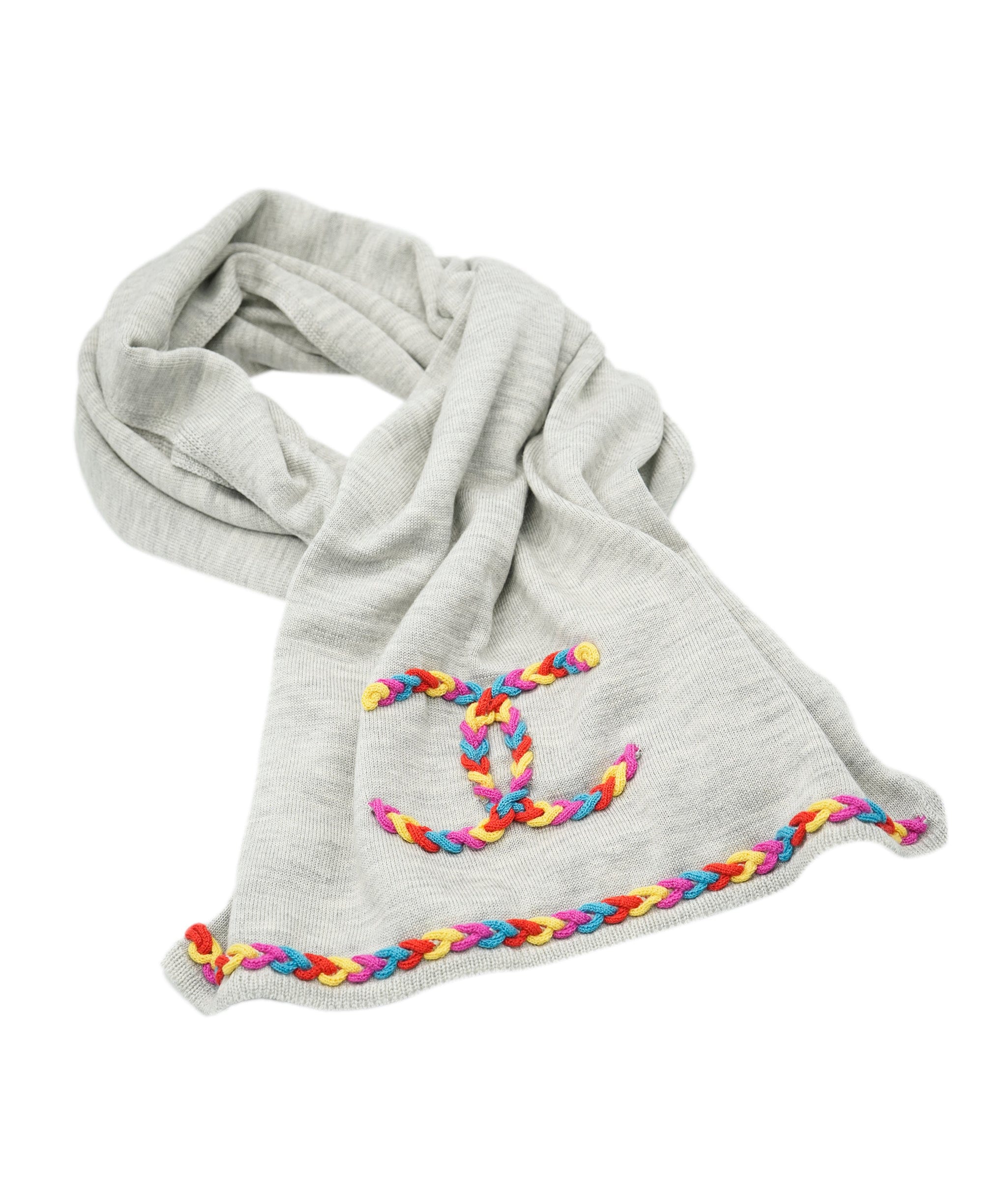 Chanel Chanel Long scarf, grey, cashmere, wool and silk, excellent conditions, with box DBXS3371