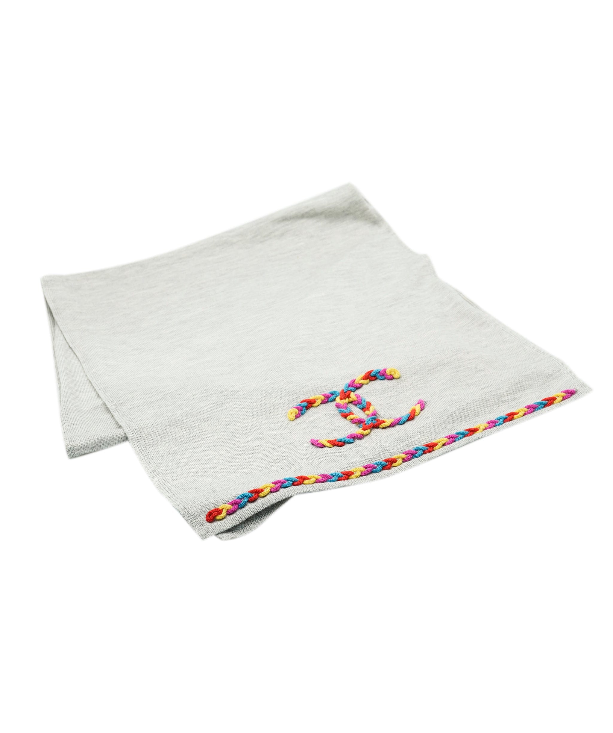 Chanel Chanel Long scarf, grey, cashmere, wool and silk, excellent conditions, with box DBXS3371