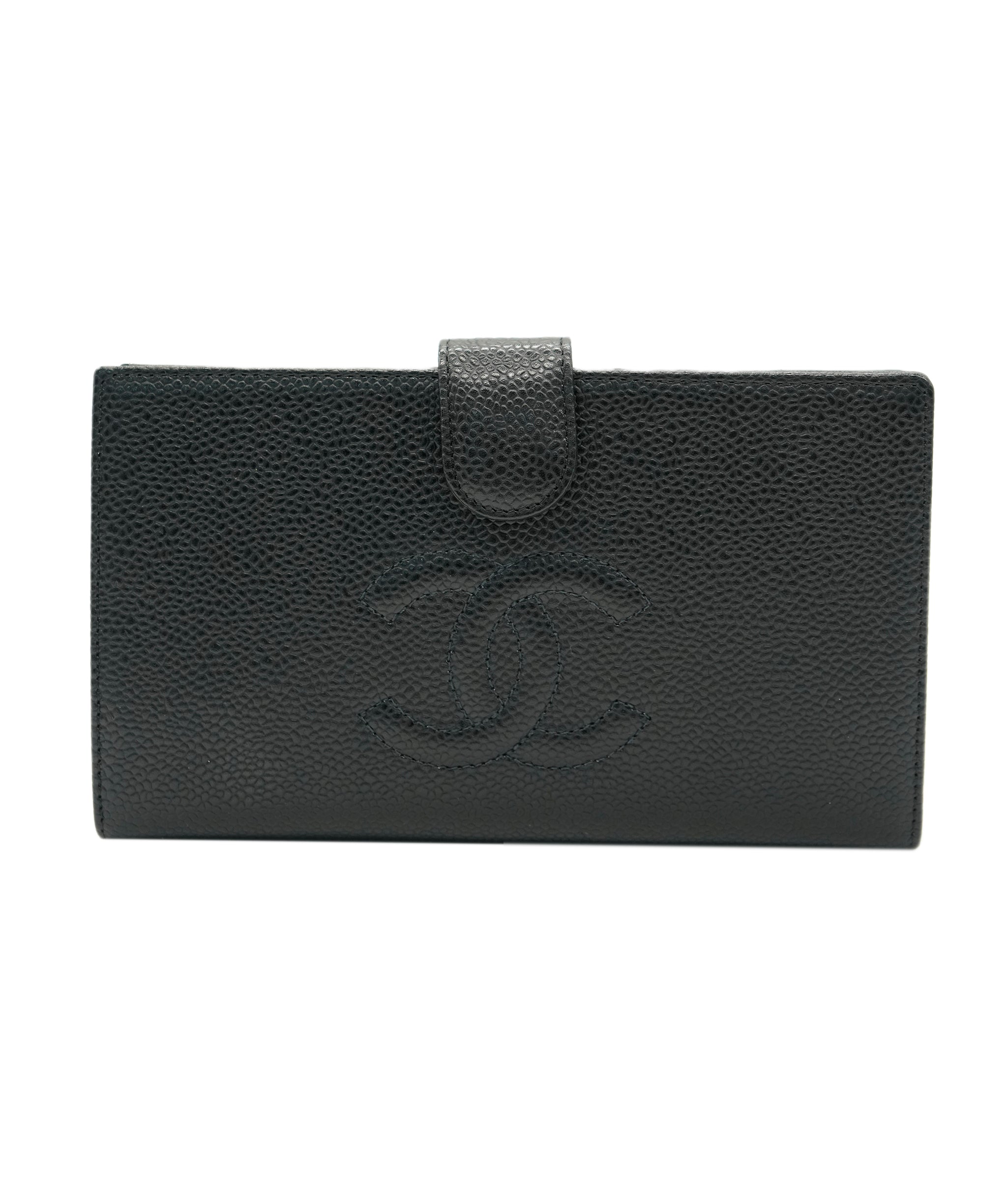 Chanel CHANEL Long Wallet Black Caviar skin DBXS3576