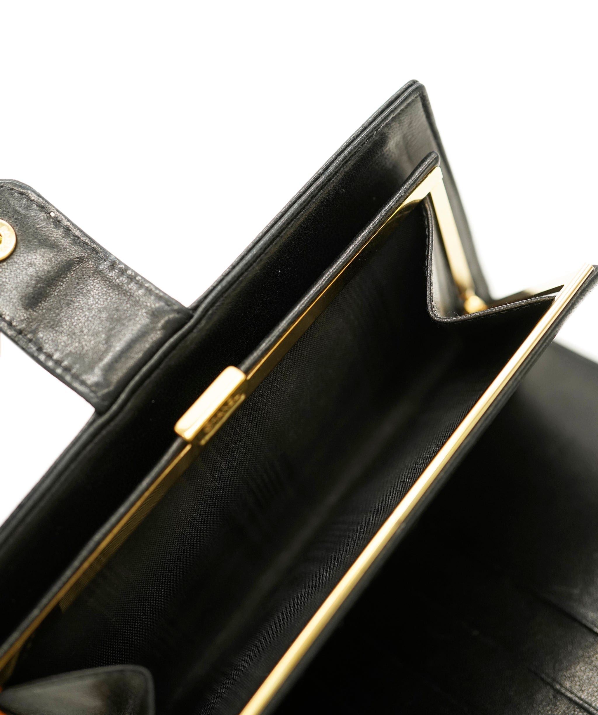 Chanel CHANEL Long Wallet Black Caviar skin DBXS3577