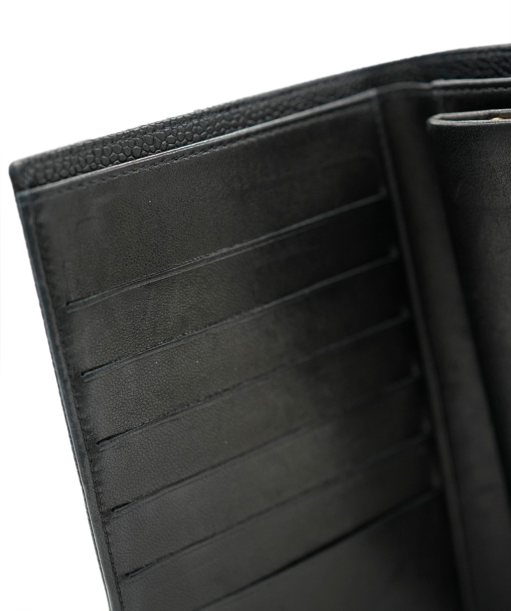 Chanel CHANEL Long Wallet Black Caviar skin DBXS3577