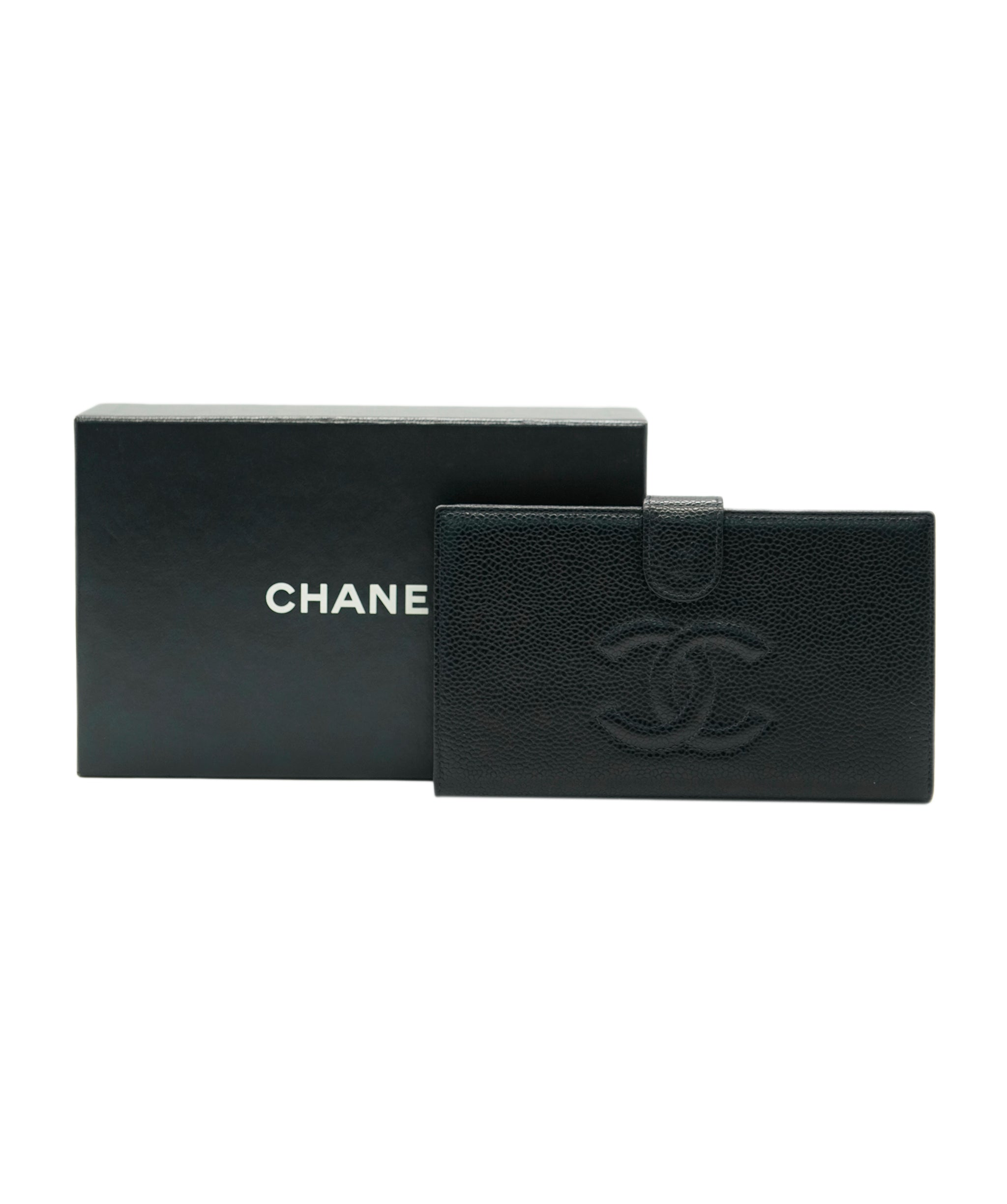 Chanel CHANEL Long Wallet Black Caviar skin DBXS3577