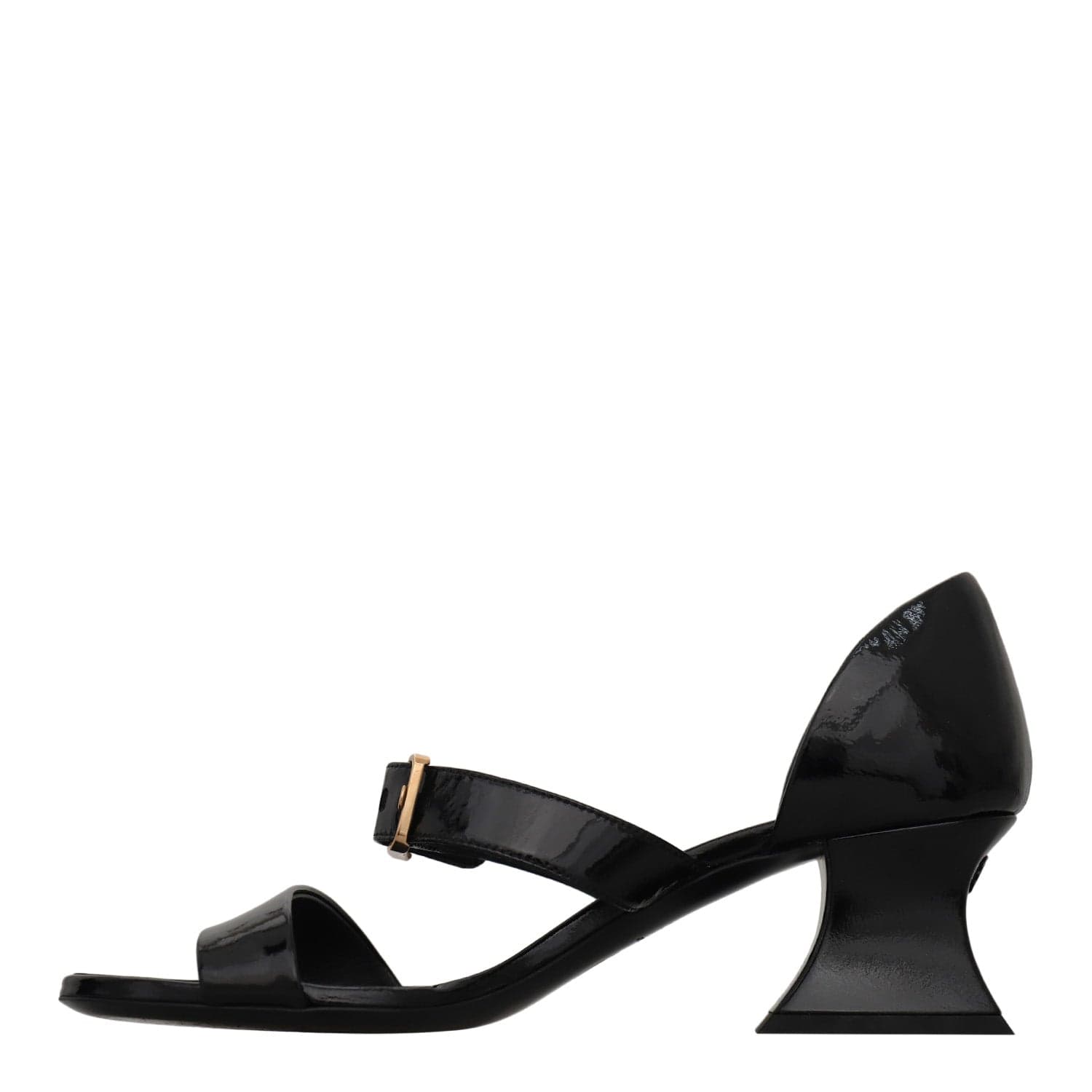 Chanel Chanel Patent Leather Blocked Sandals