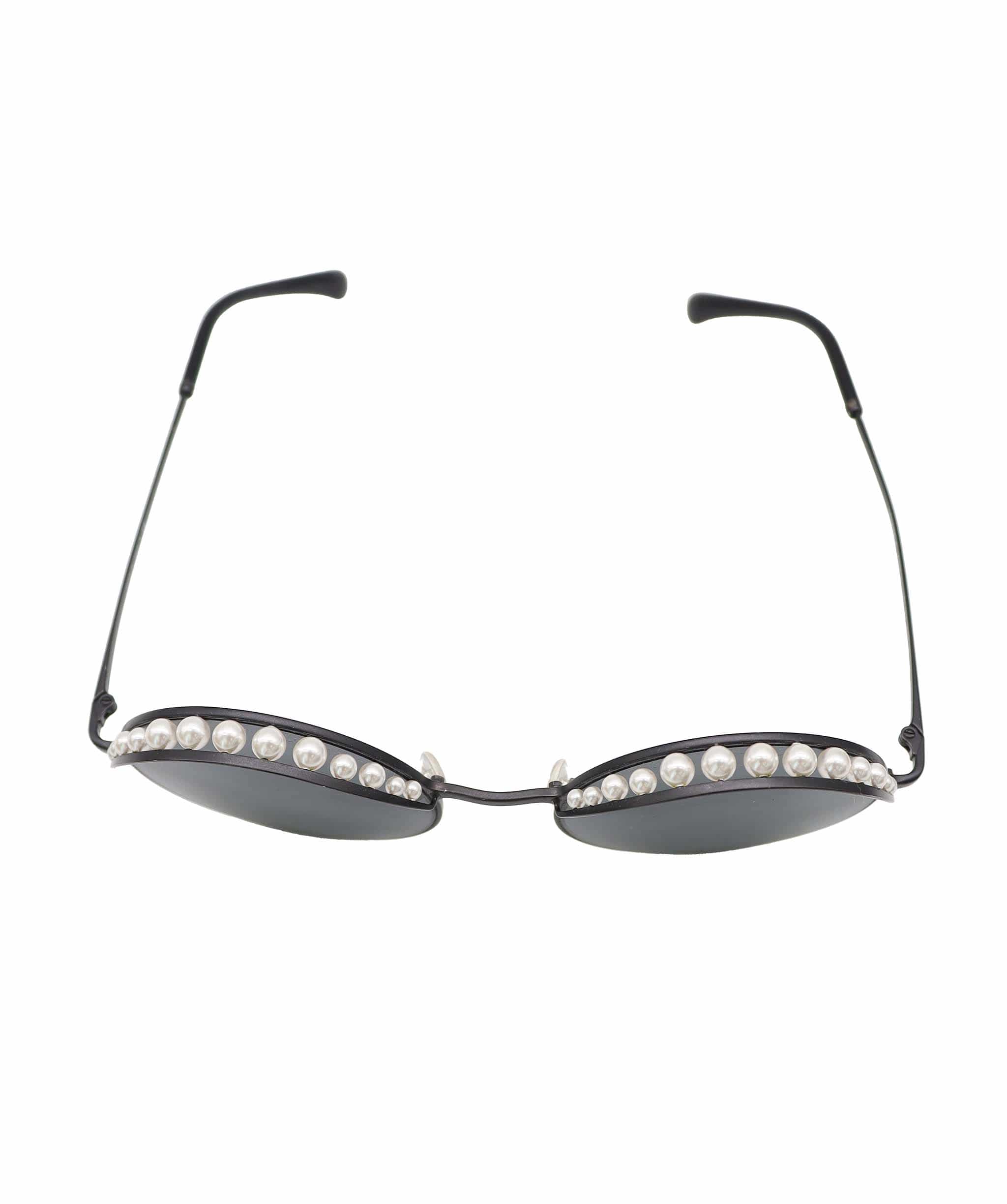 Chanel CHANEL PEARL EMBELLISHED ROUND BLACK BLACK ASC7309