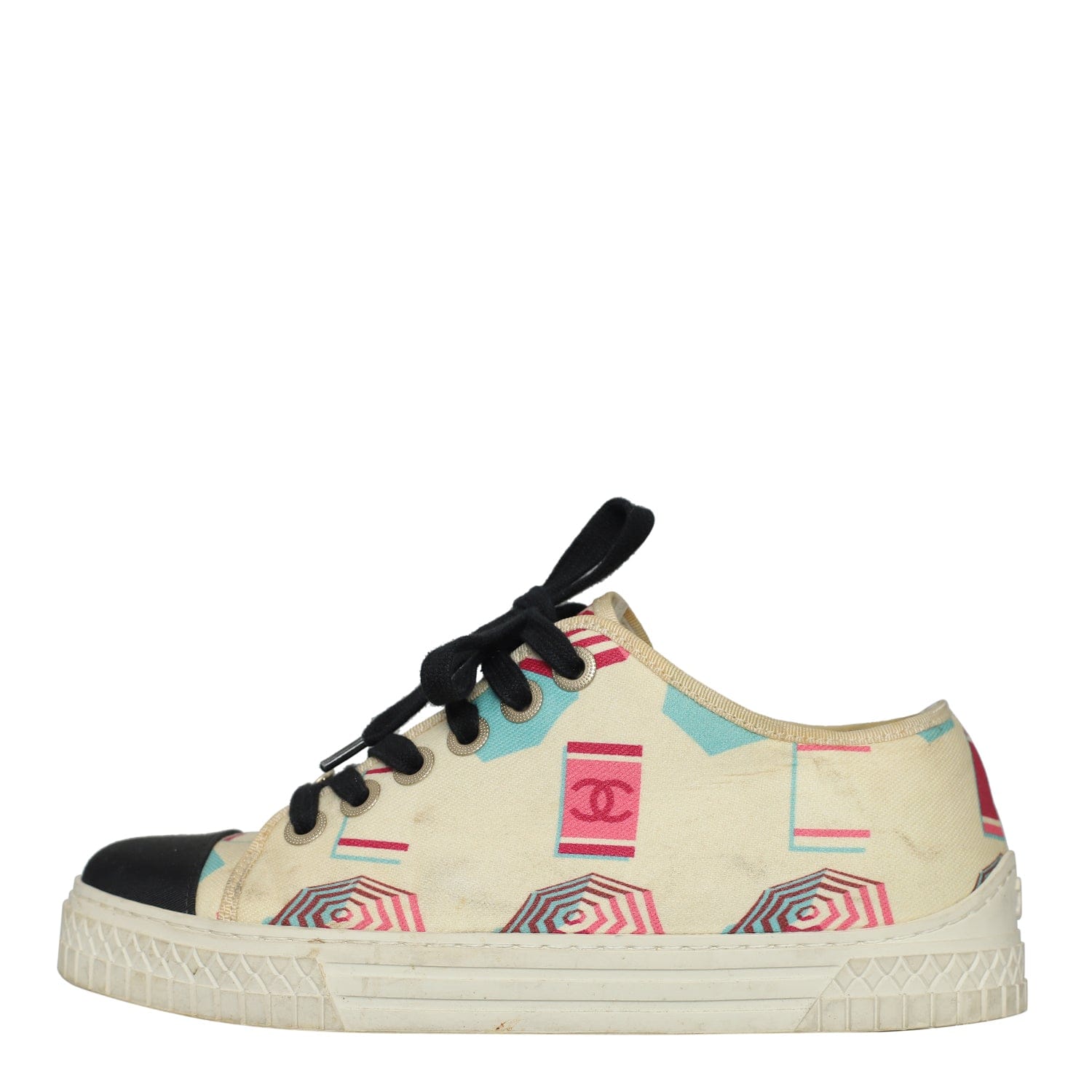 Chanel Chanel Printed Canvas Sneakers