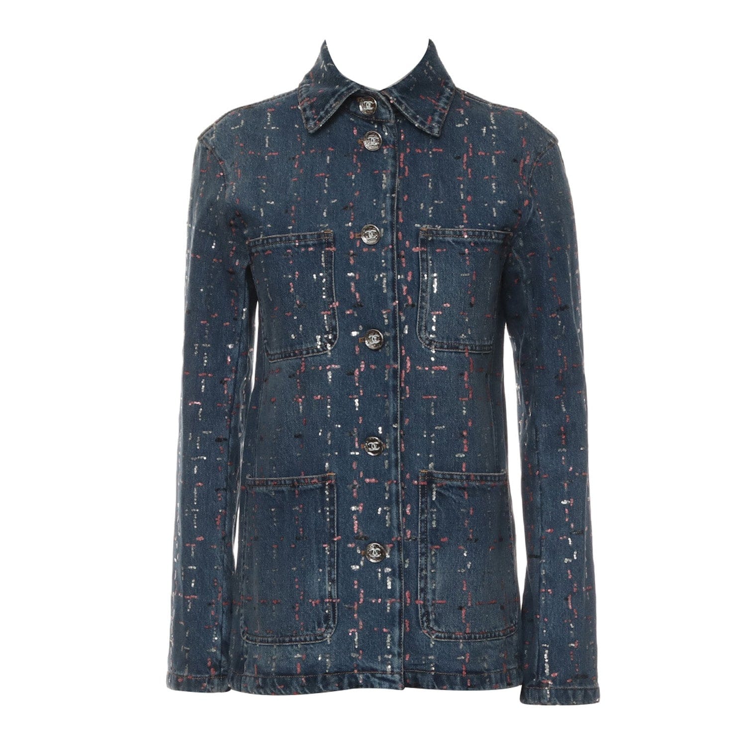 Chanel Chanel Sequin Pocket Denim Jacket