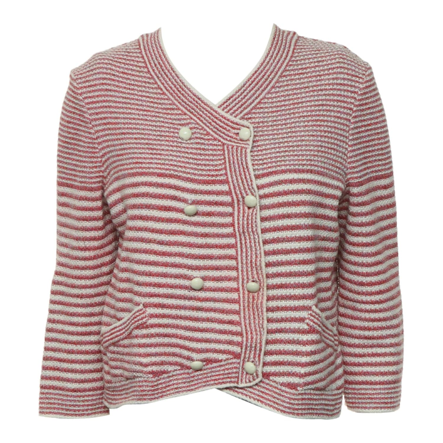 Chanel Chanel Stripes Button Up Outer