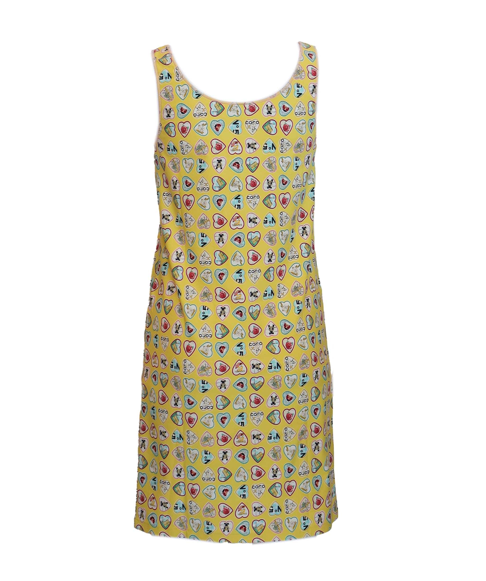 Chanel Chanel Valentine Maillot Nylon Yellow Sleeveless Dress Size 36 DXBS3693