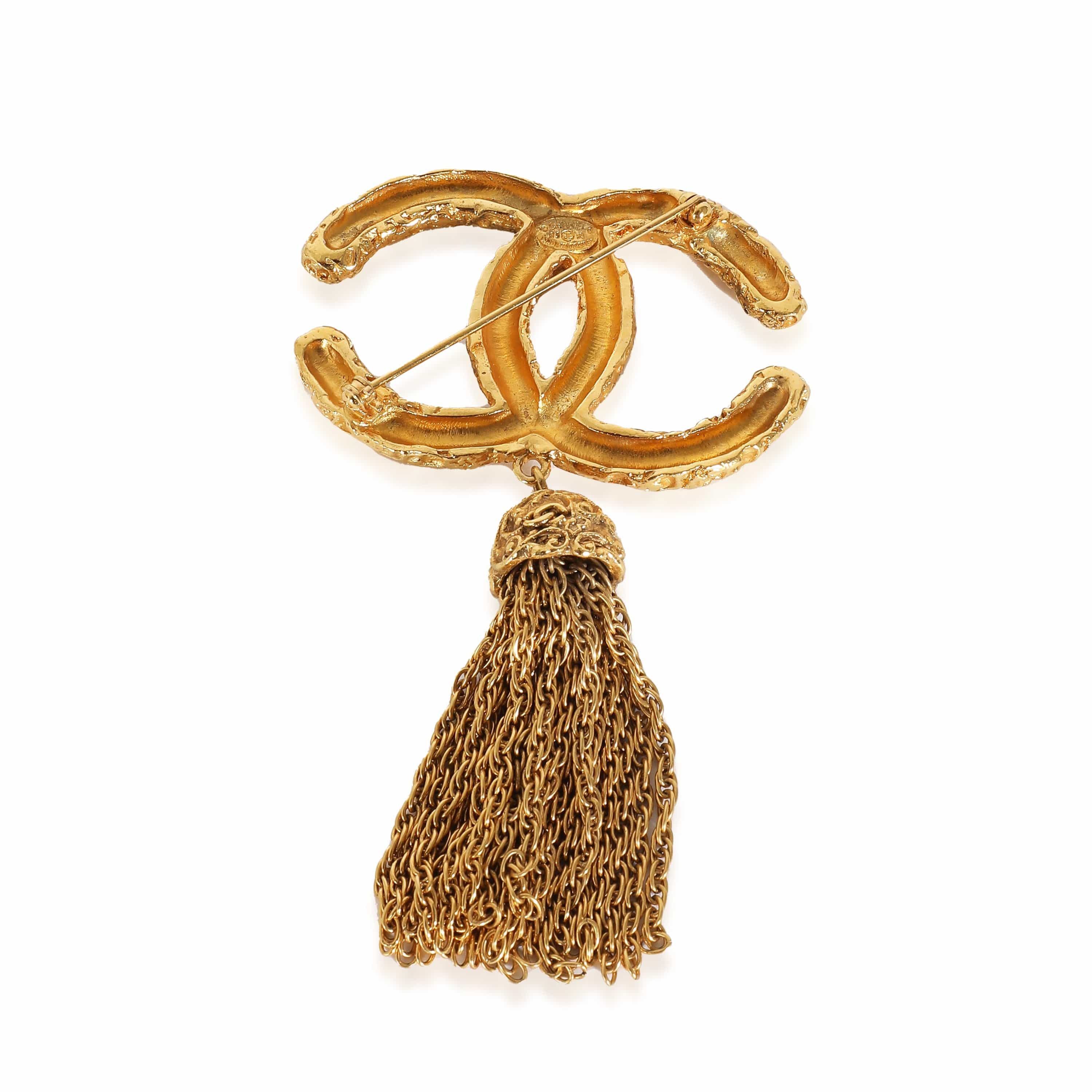 Chanel Chanel Vintage Gold Tassel Brooch ULC1043