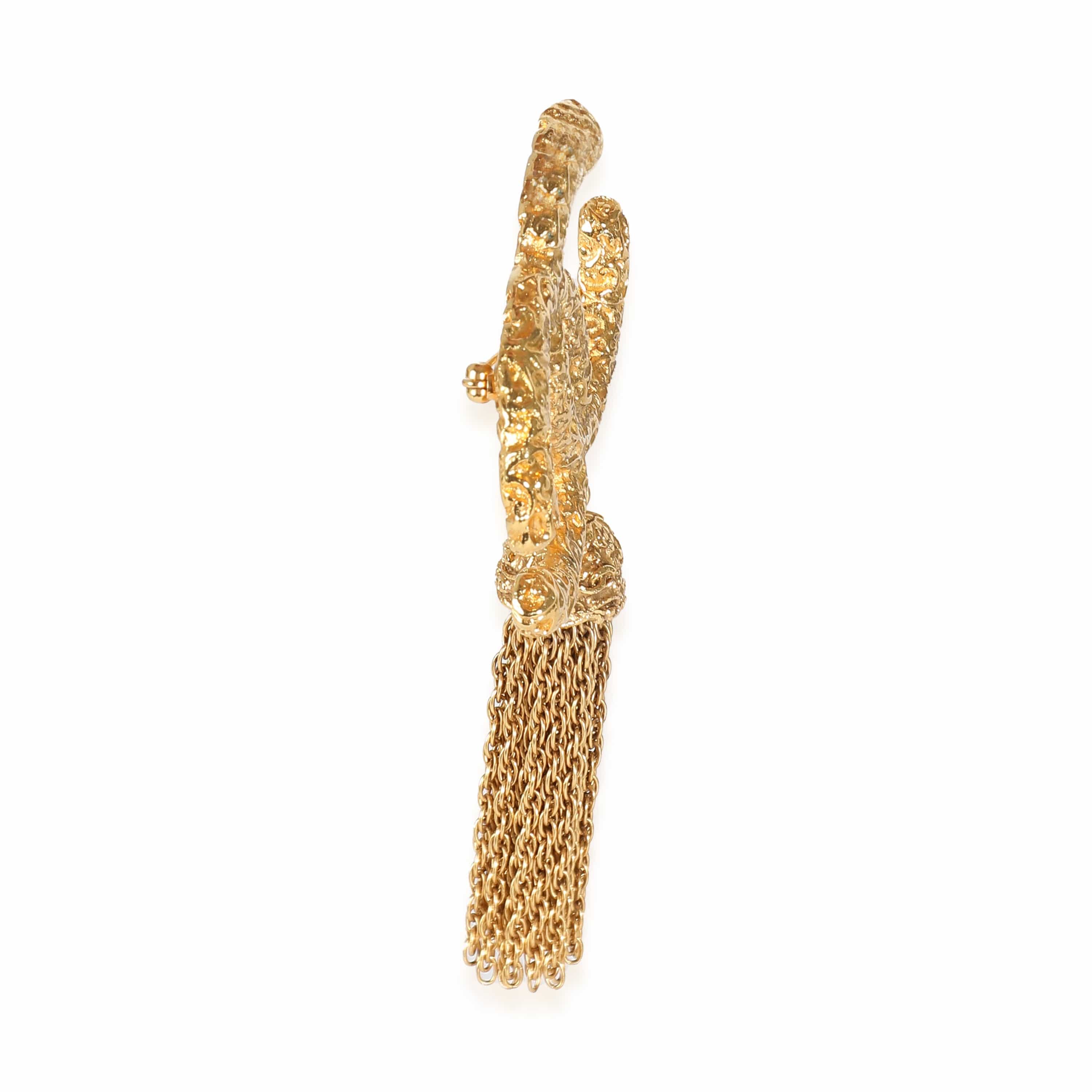 Chanel Chanel Vintage Gold Tassel Brooch ULC1043