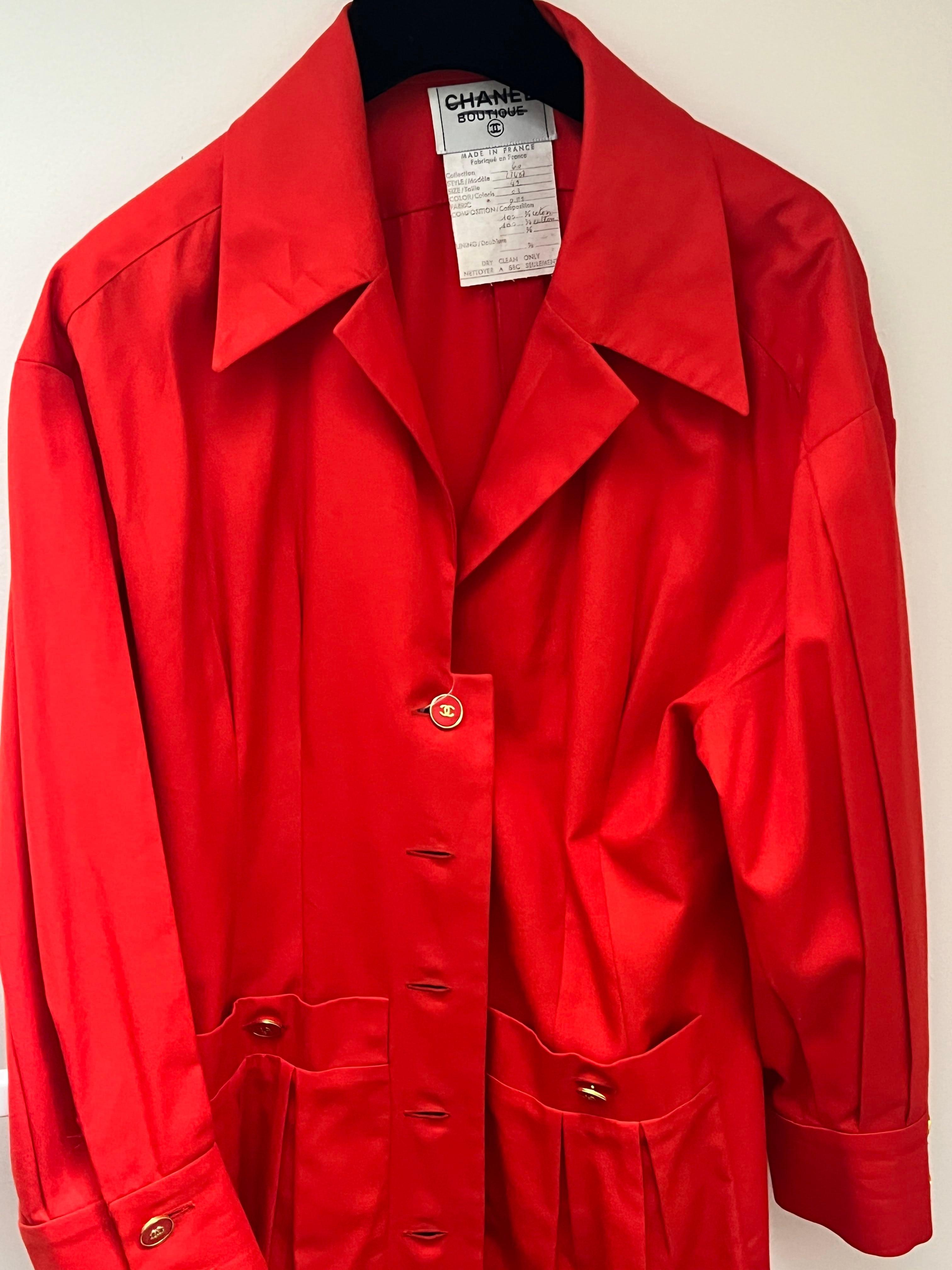 Chanel Chanel vintage red dress AKC1275