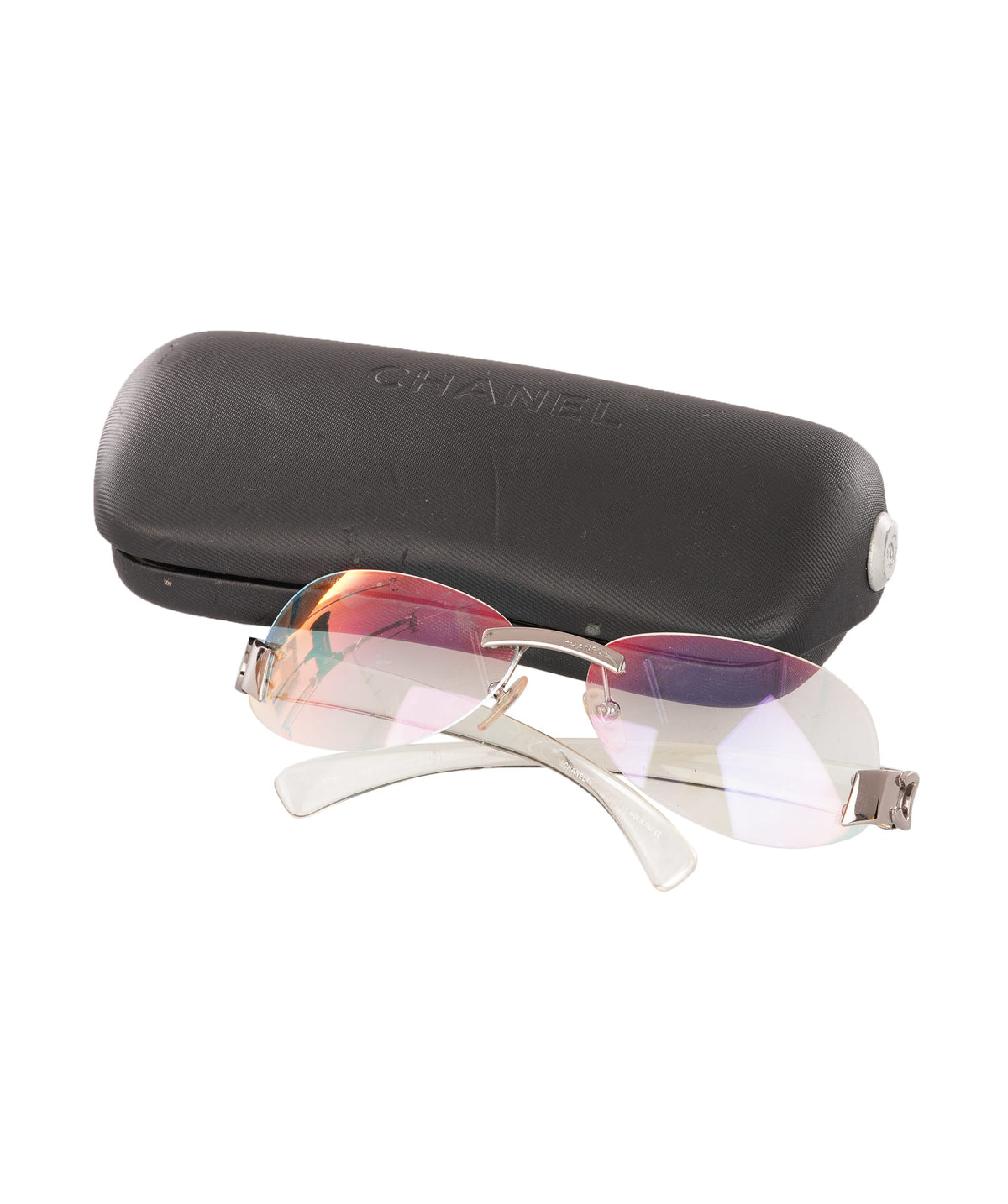 Chanel Chanel Vintage Transparent Rimless CC Sunglasses ALC4339
