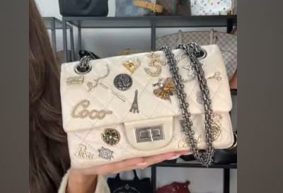 Chanel IB25080121 Chanel Lucky Charms White Irridescent Lambskin