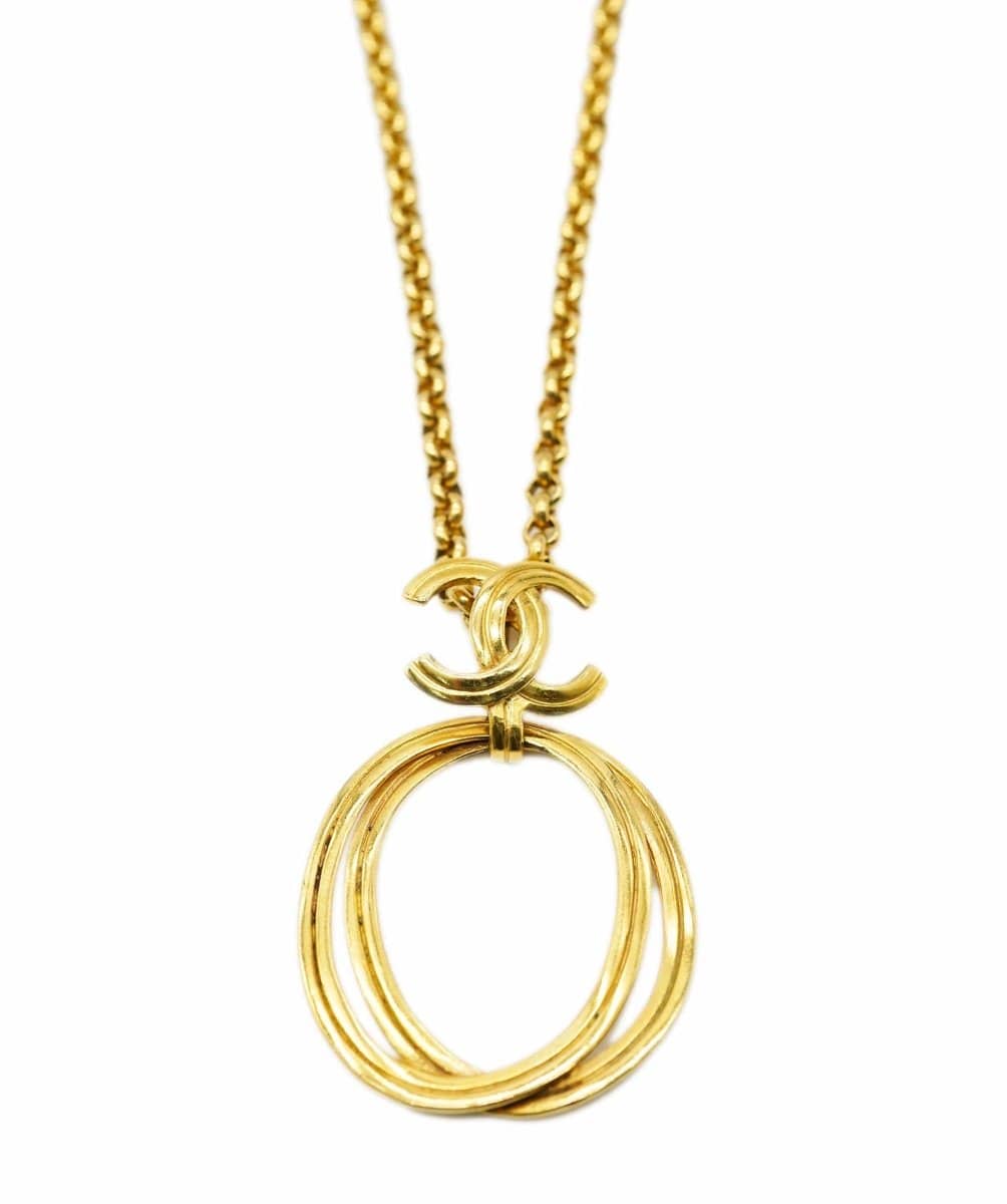 96P Vintage CC Hoop Necklace UKL1298