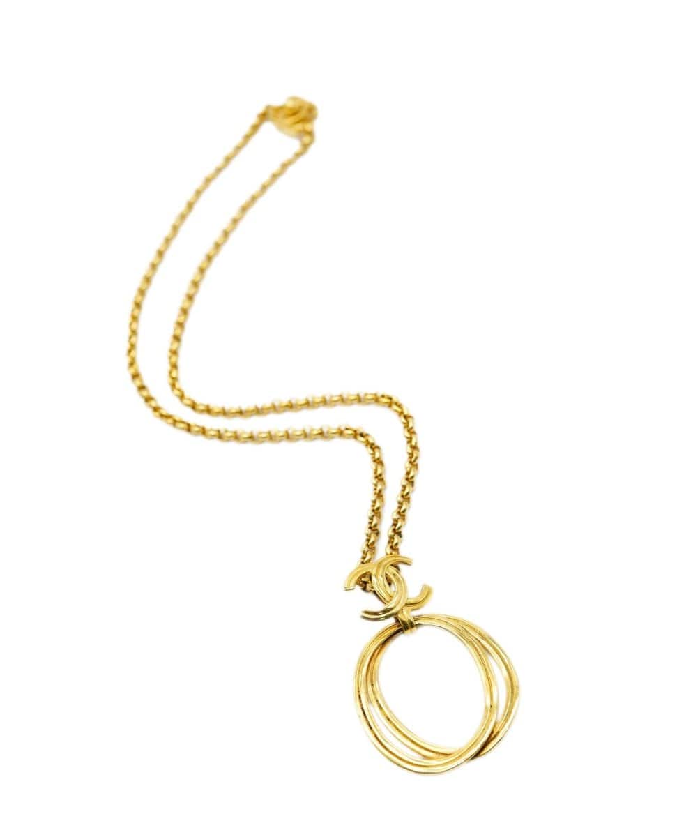 96P Vintage CC Hoop Necklace UKL1298