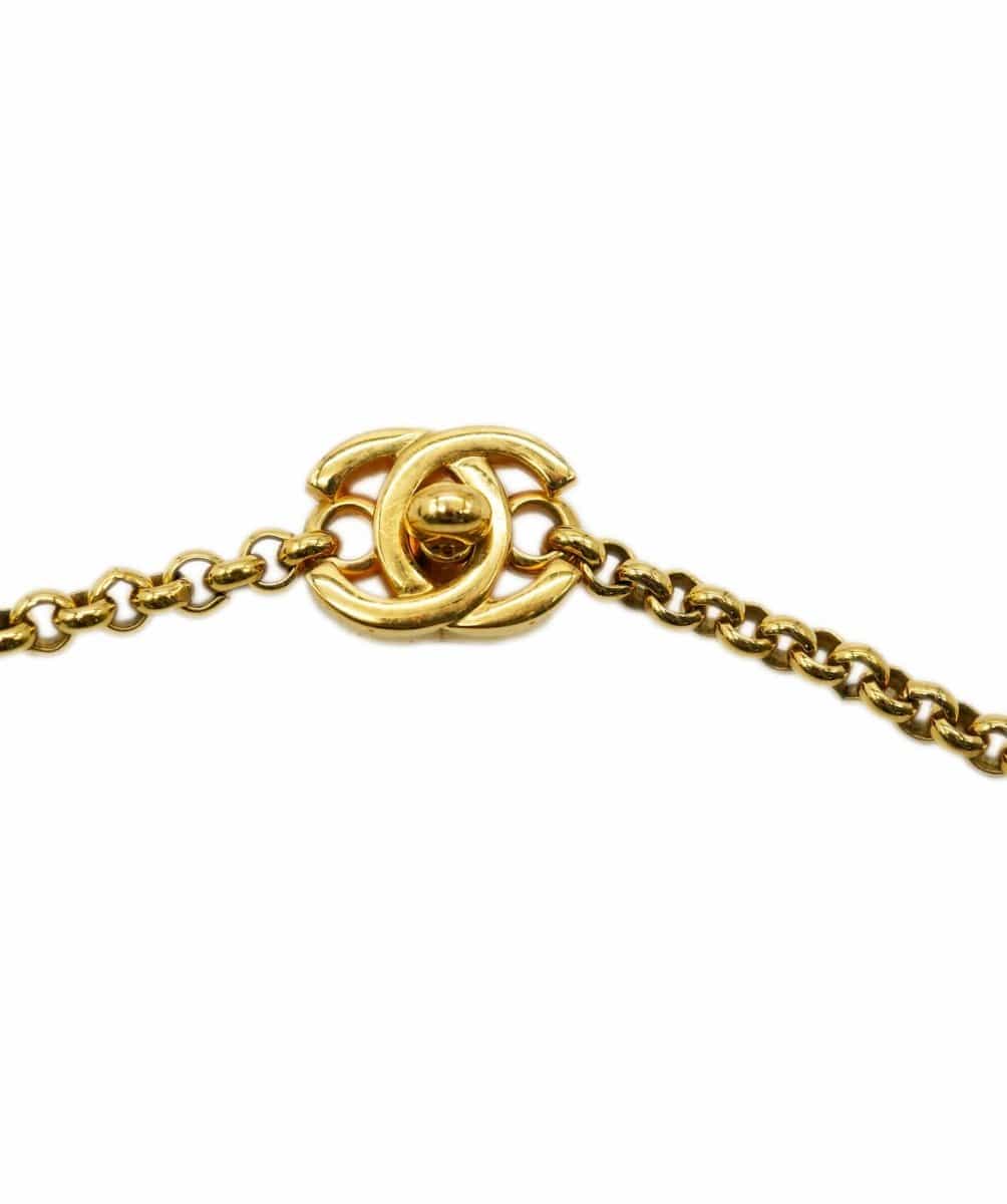 Chanel 96P Vintage CC Hoop Necklace UKL1298