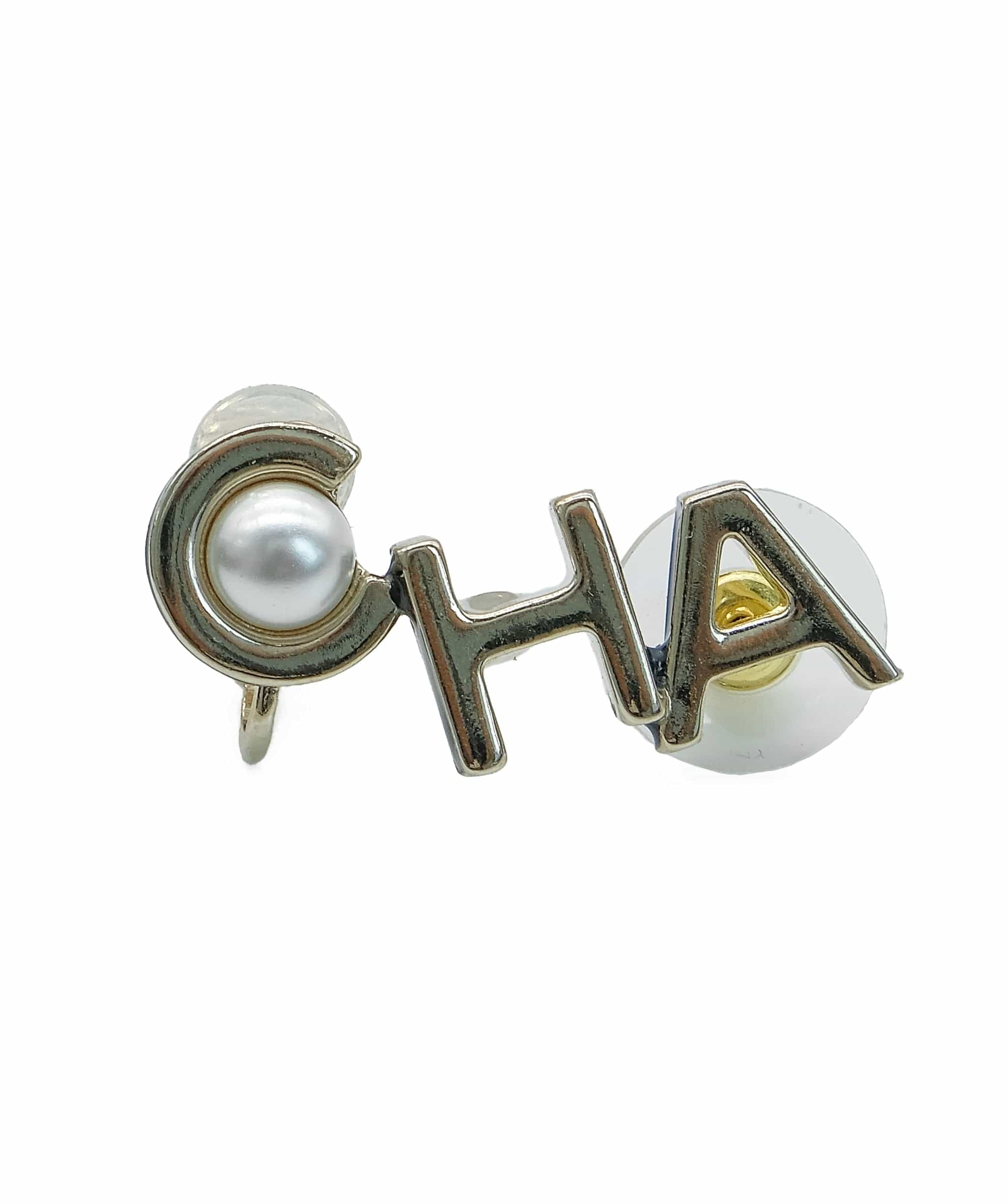 Chanel Chanel Logo Pearl Earrings RJL1943
