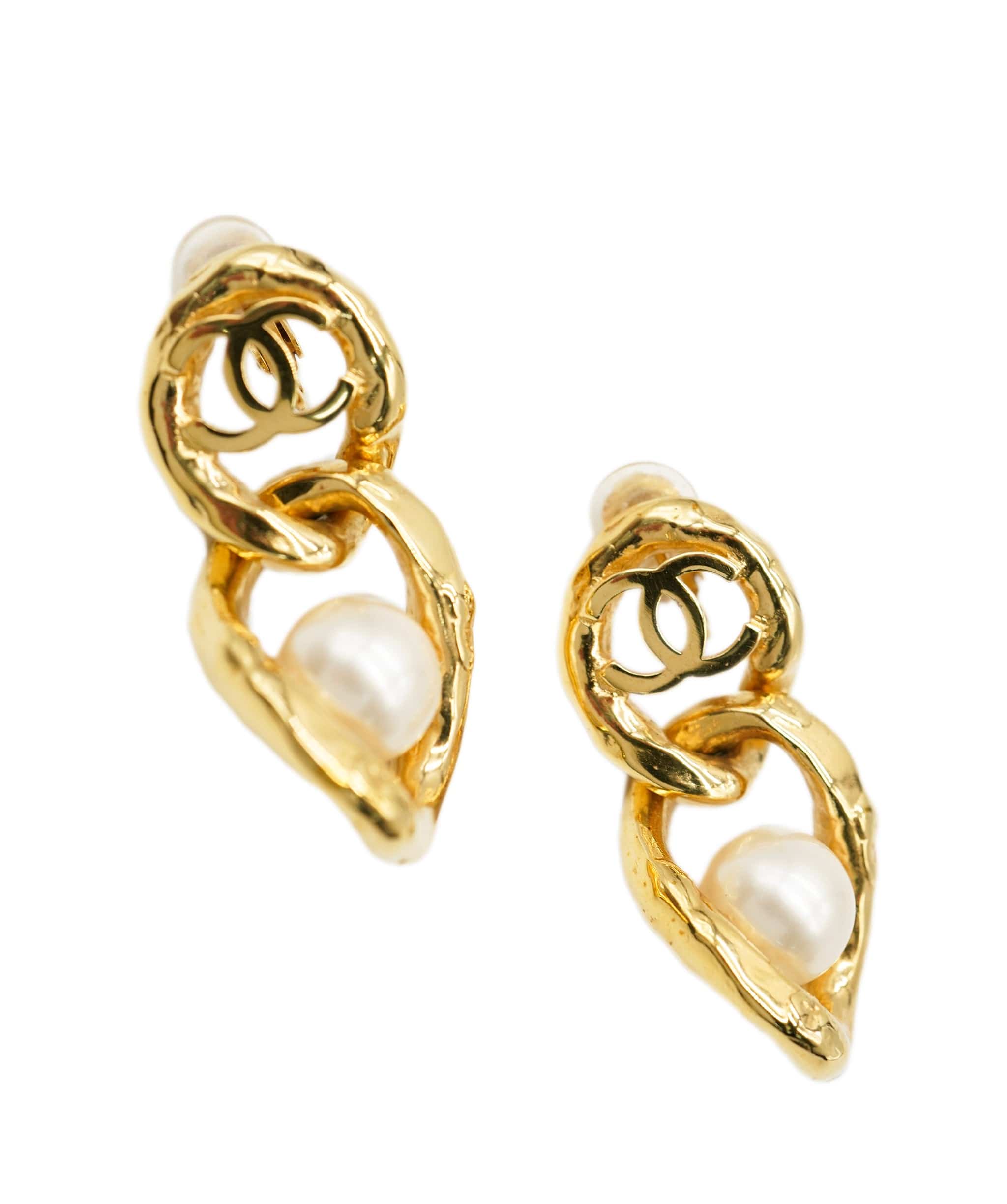 Chanel pearl drop quilted earrings ALC0758 LuxuryPromise