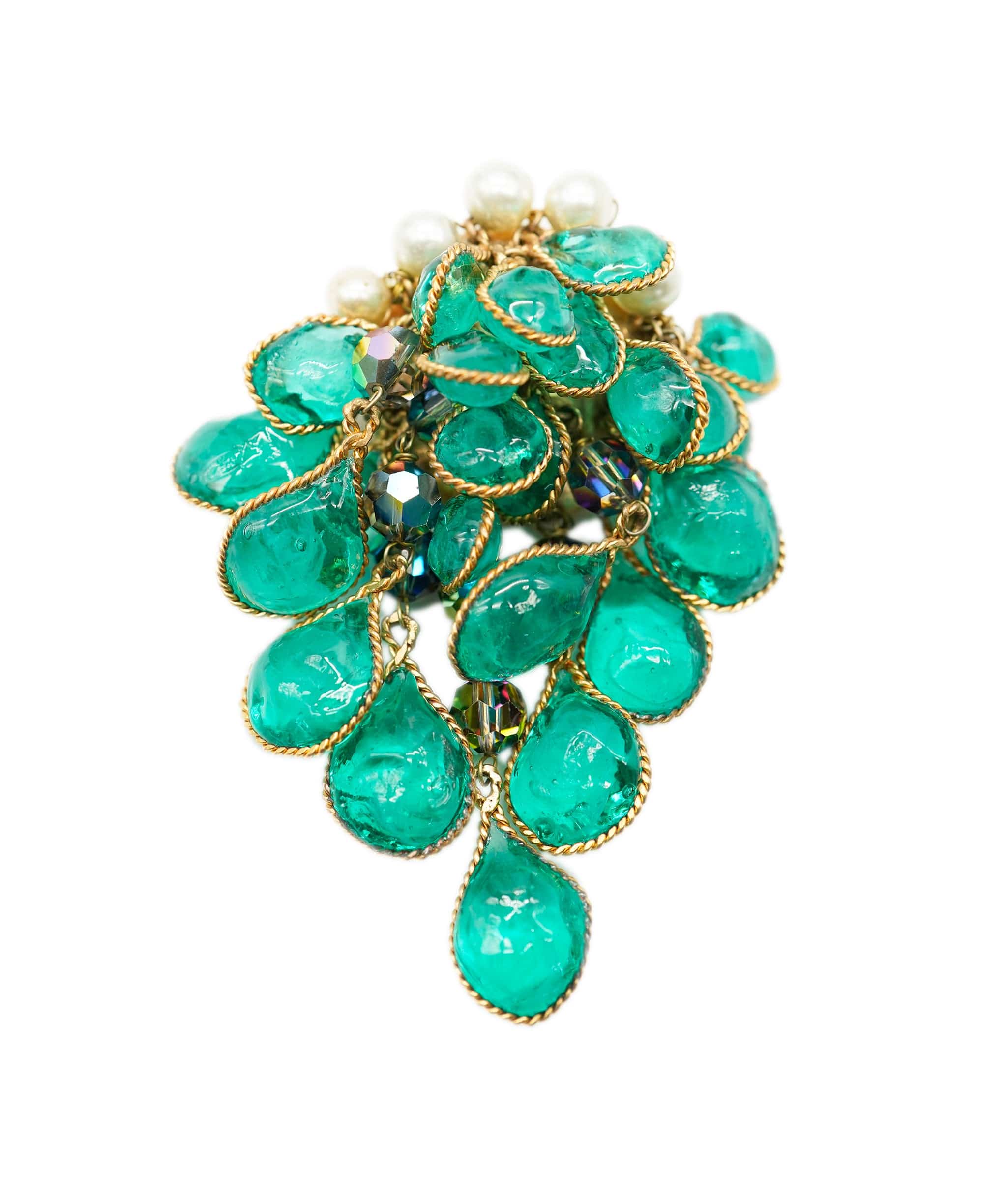 Chanel Green Gripoix ASL4059