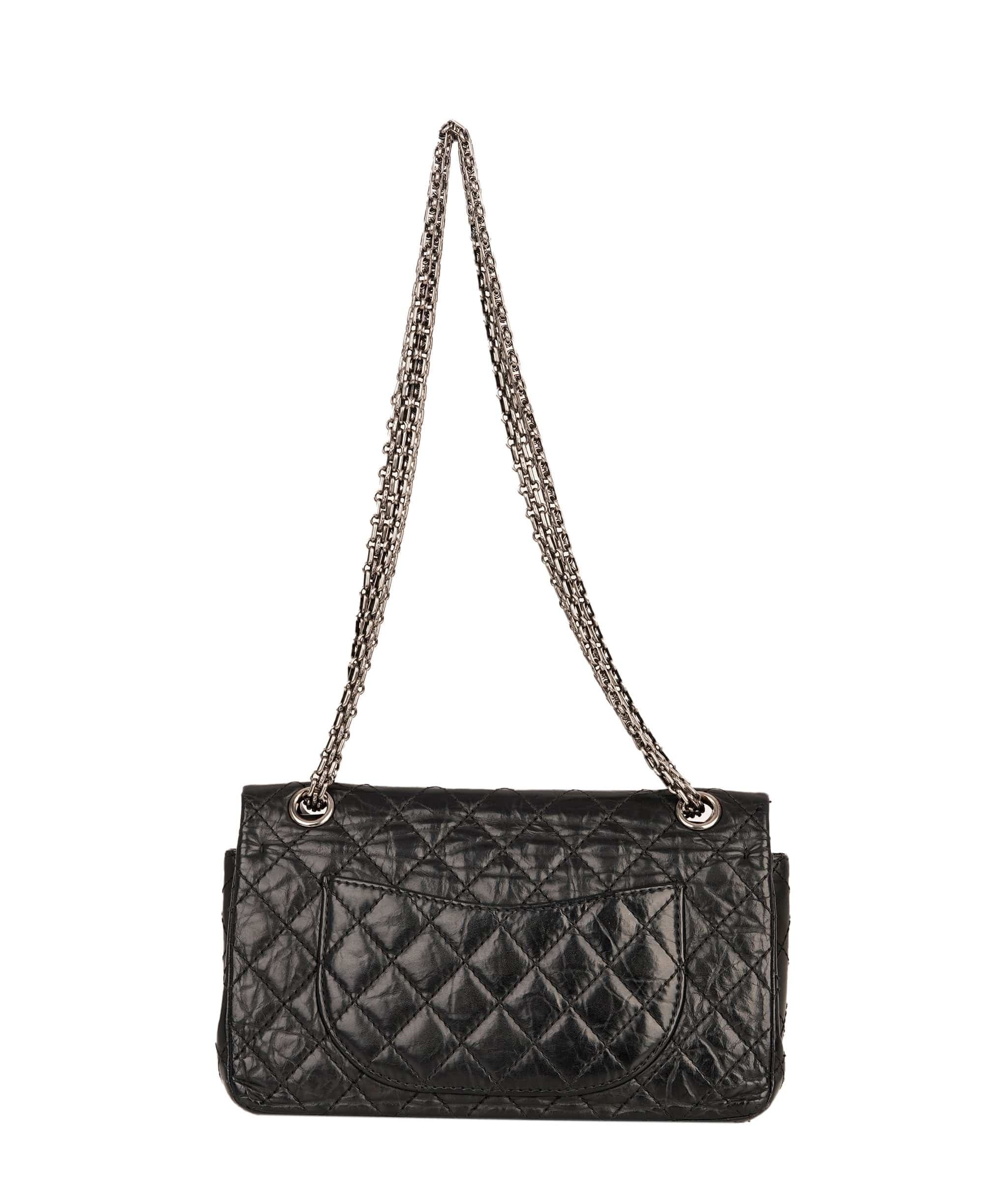 Chanel Chanel 2.55 24cm black bag shw - APC0077