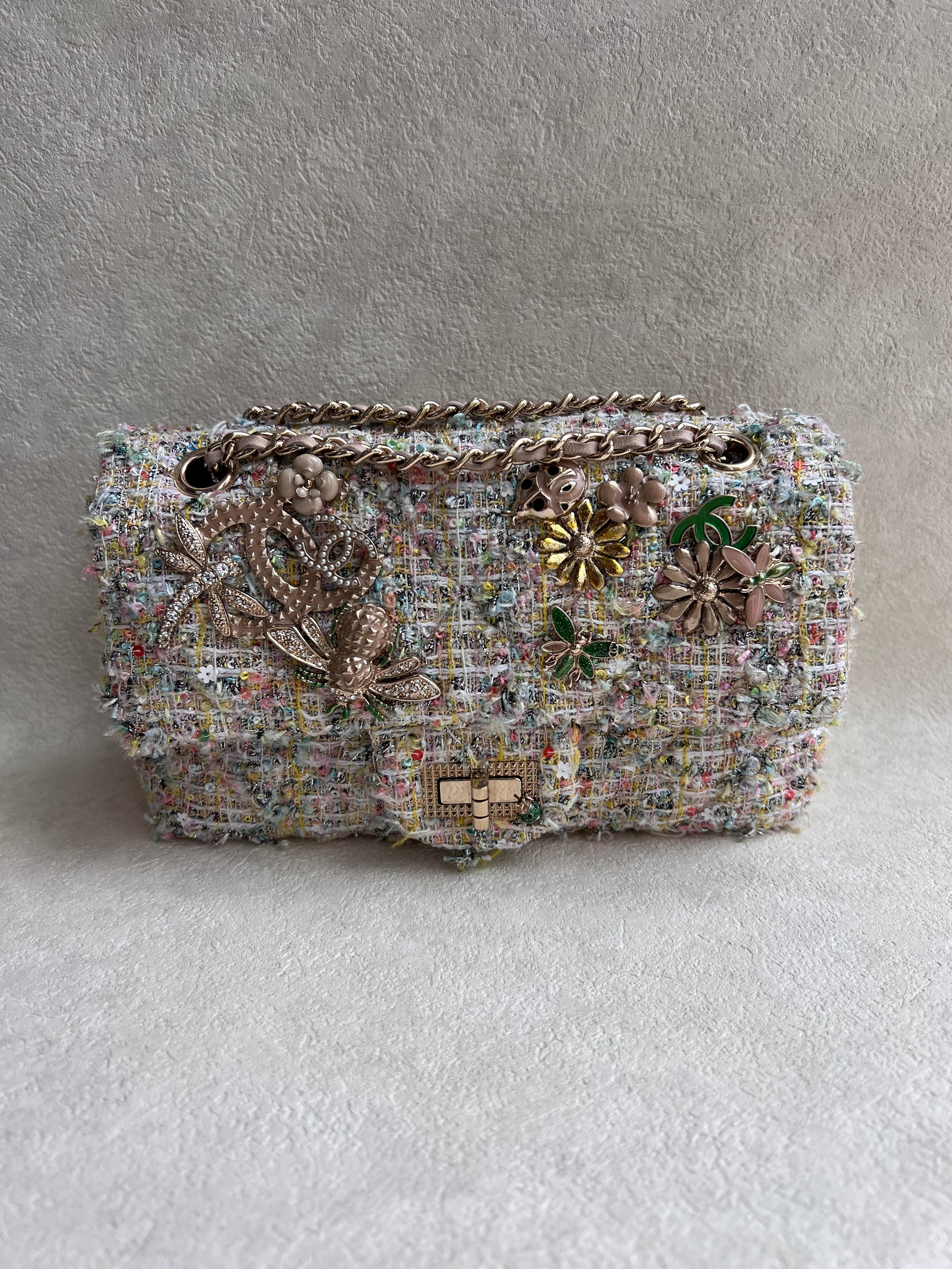 Chanel Chanel 2.55 Lucky Charms Tweed Flap GHW SYCYR227