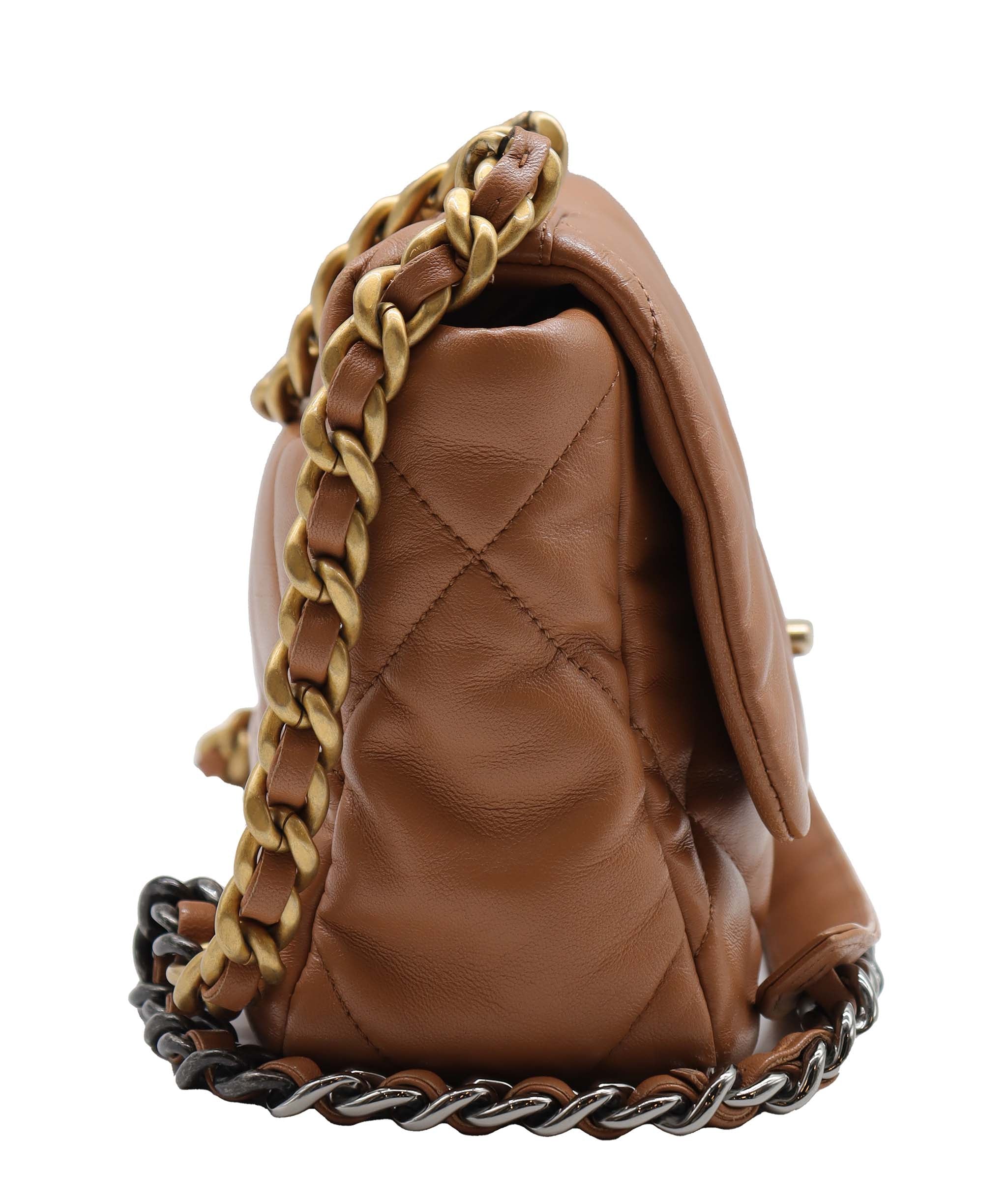 Chanel Chanel Beige 19 Small Leather Bag AGC3024