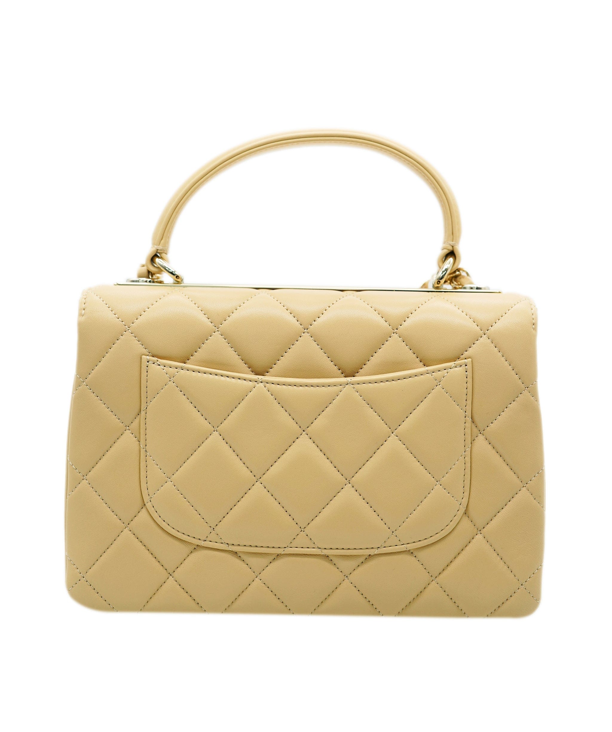 Chanel Chanel Beige Lambskin Chevron Trendy ALC1766