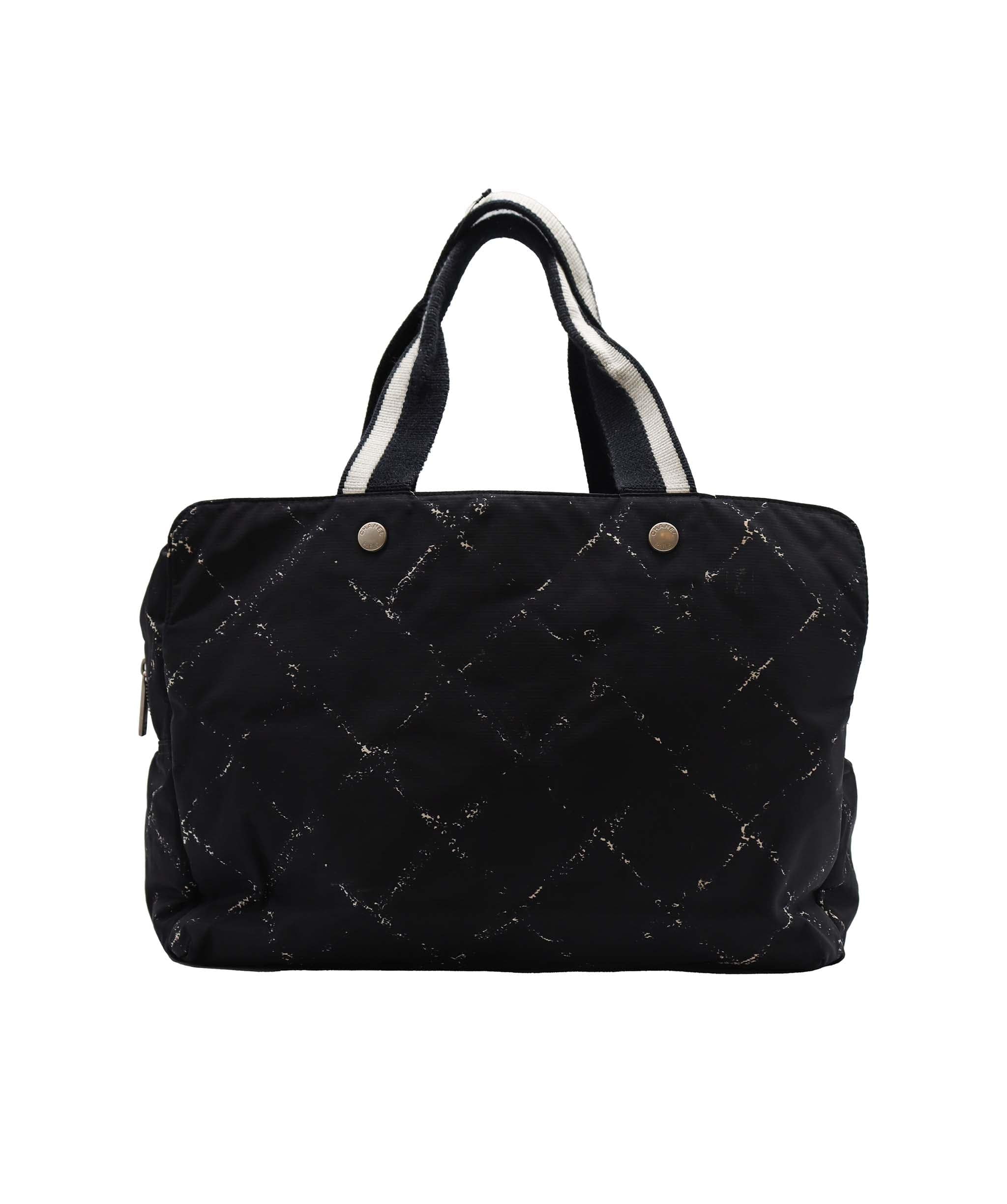 Chanel Chanel Black fabric Travel Tote Bag AGC2038