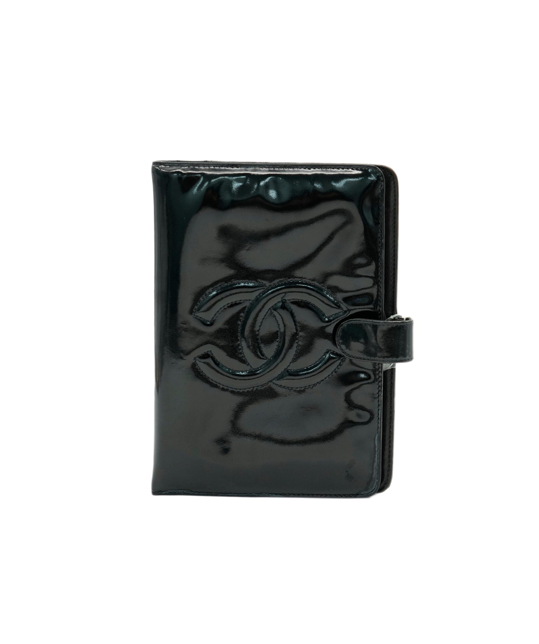 Chanel Chanel Black Patent Leather CC Planner/Agenda Cover DXBV0455